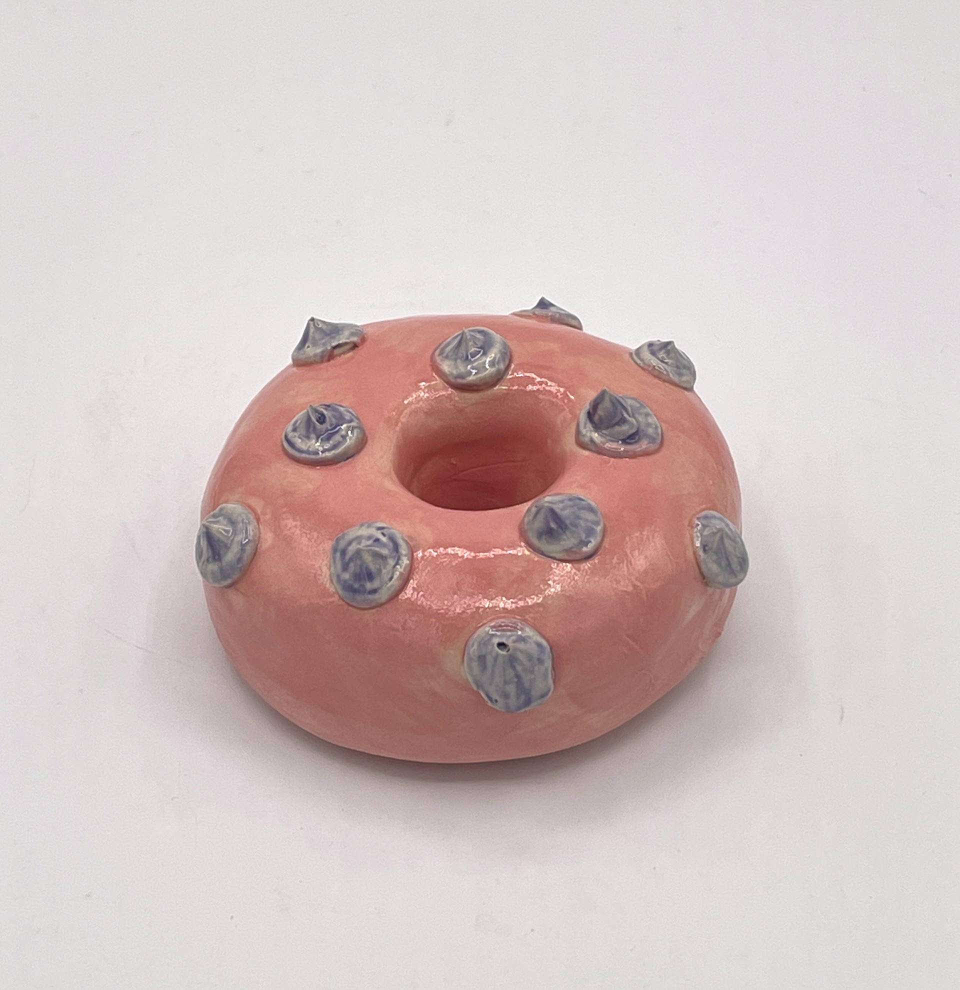 Strawberry Donut with Blueberry Icing by Liv Antonecchia