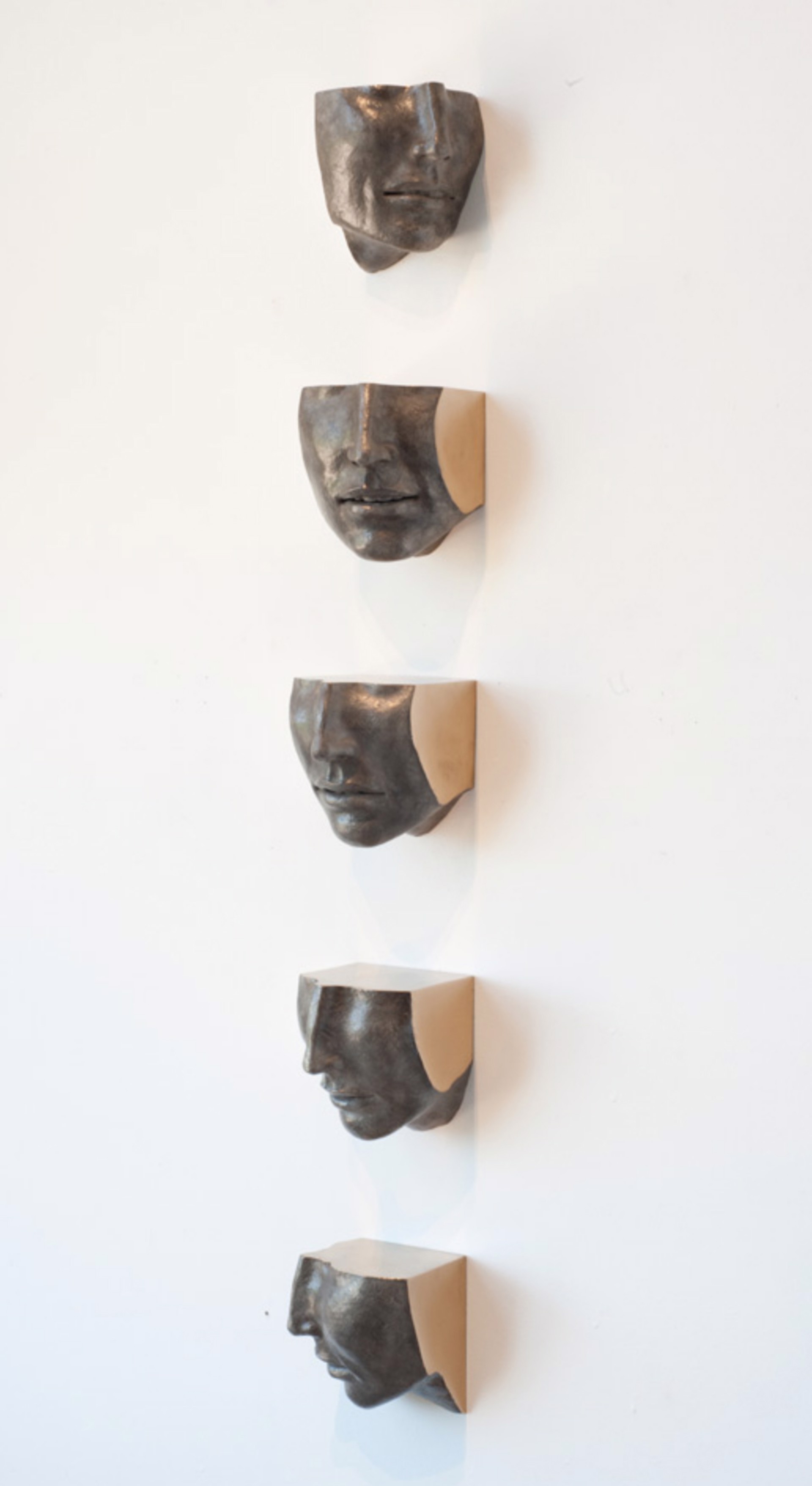 Set of Five Face Fragments 9/12 by Susan Stamm Evans