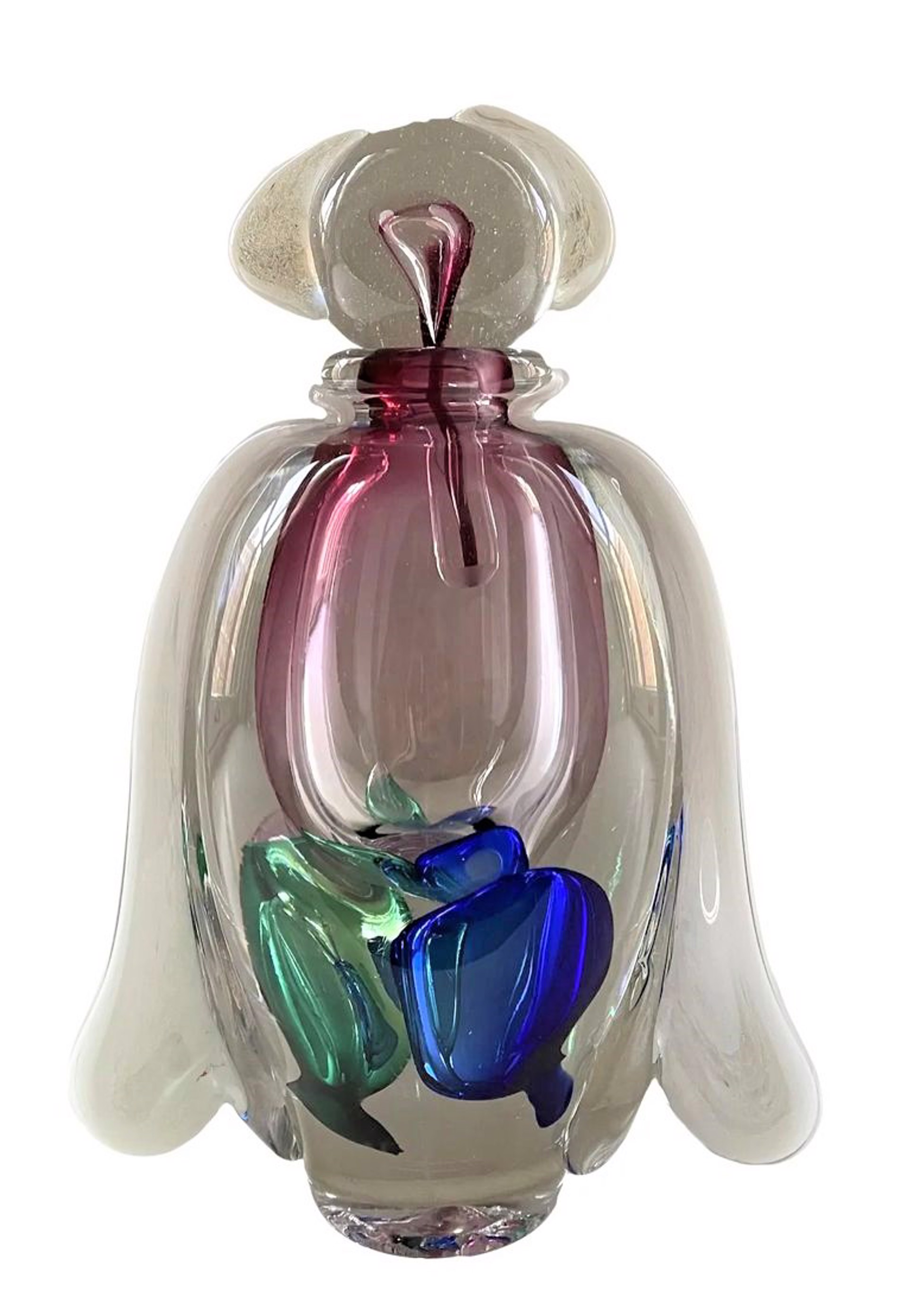 Glass Bottle with Stopper by Jean Cluade Novaro