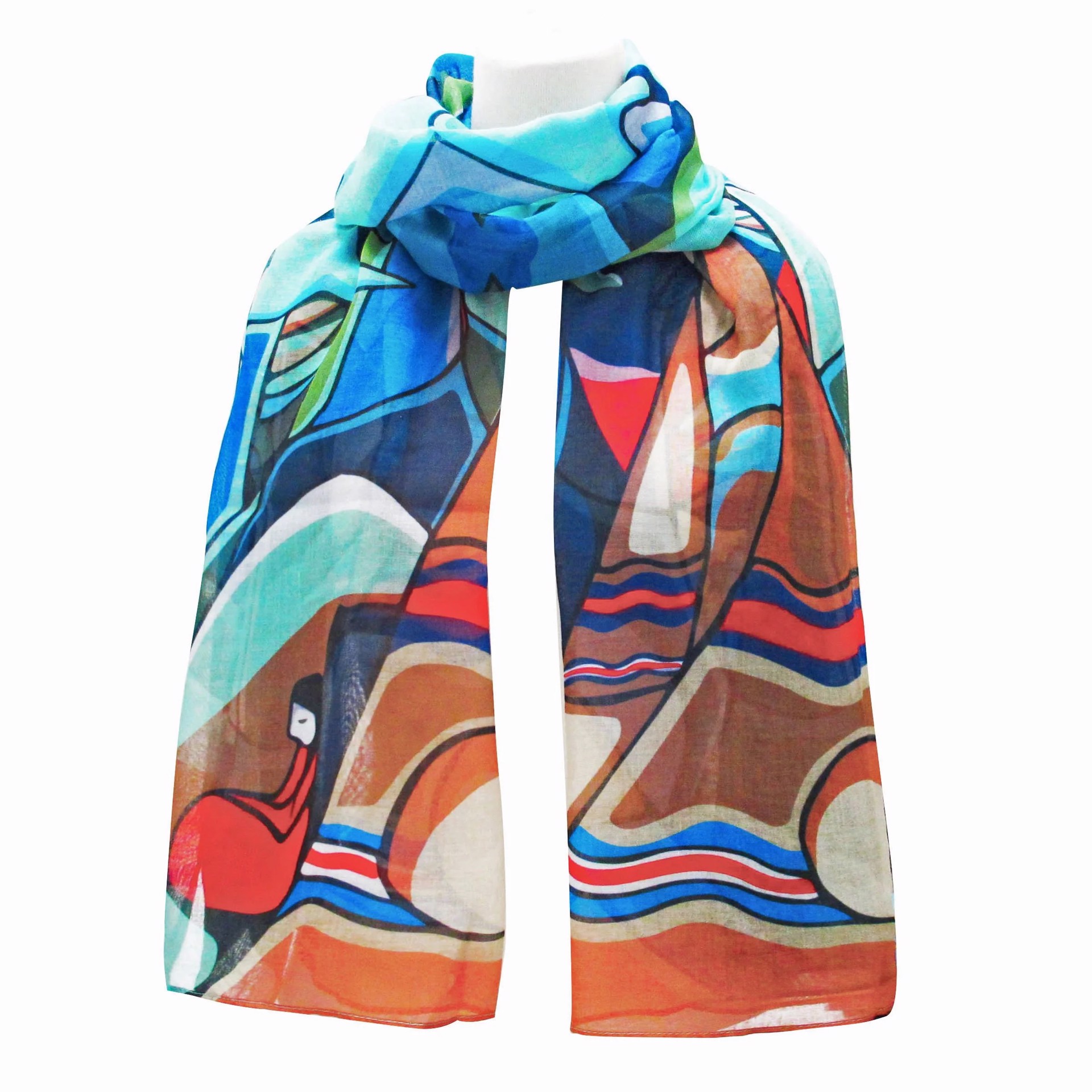 Watched the Sunset Dancer Scarf by Daphne Odjig