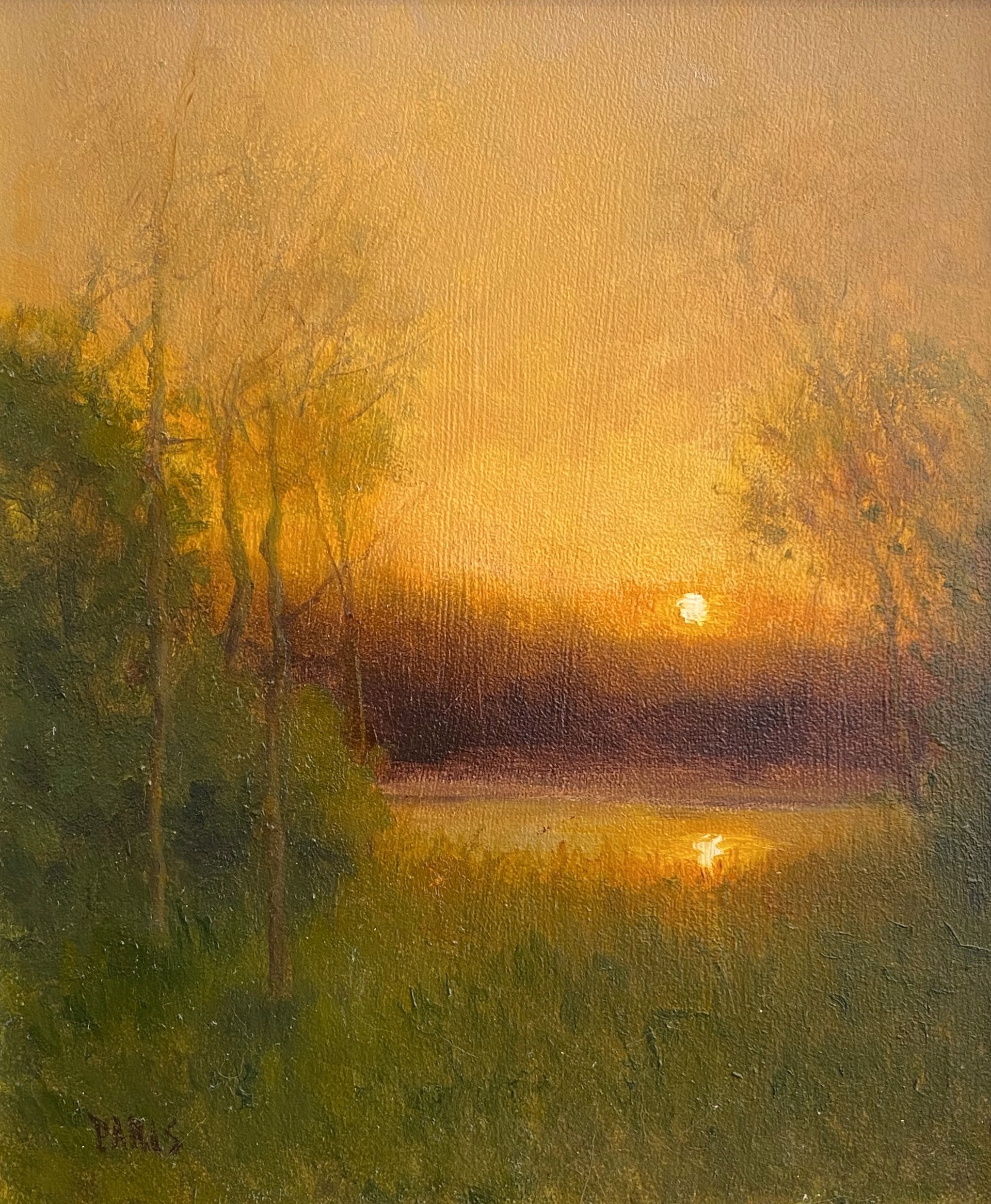 Sunrise at the pond by Deborah Paris
