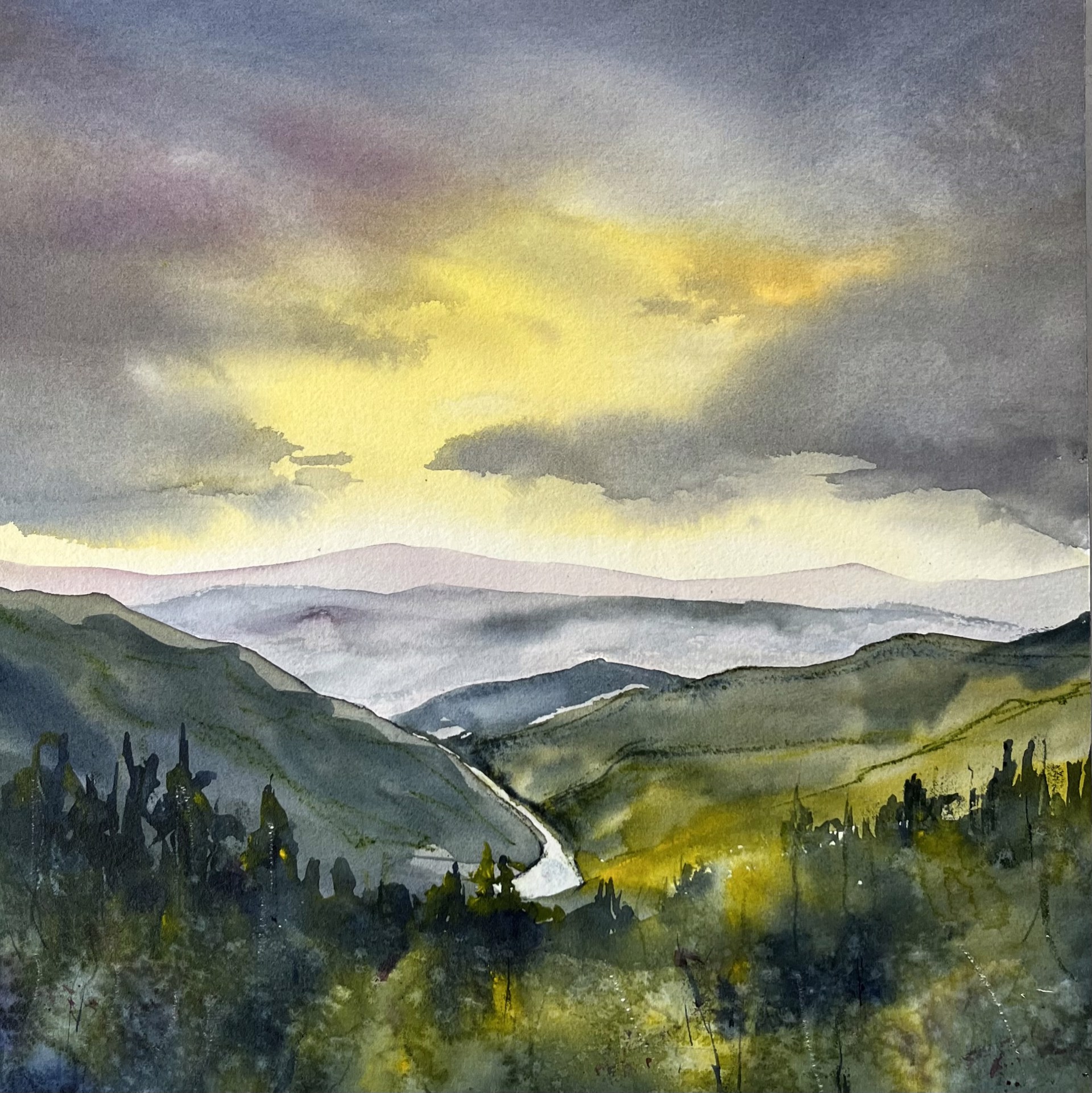 Bronwen McCormick, watercolor, landscape