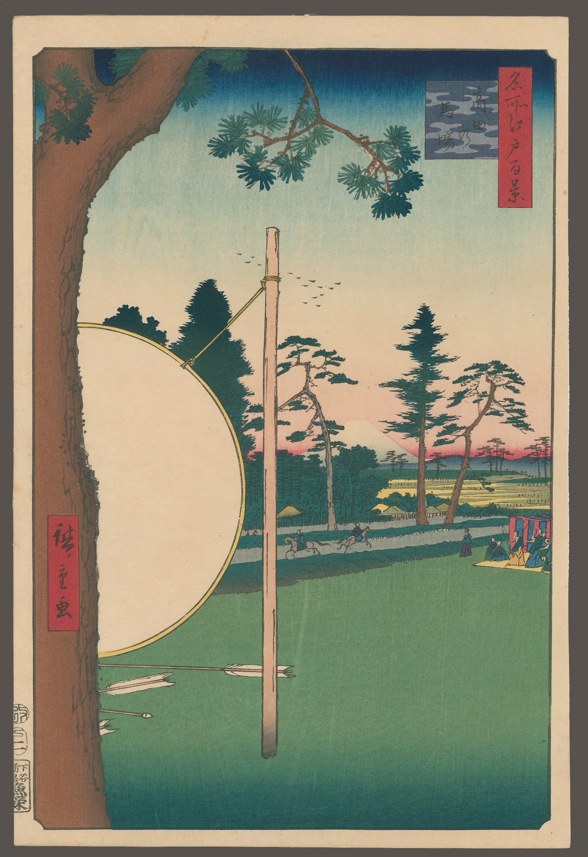 #115 Takada Riding Ground 100 Views of Edo by Hiroshige