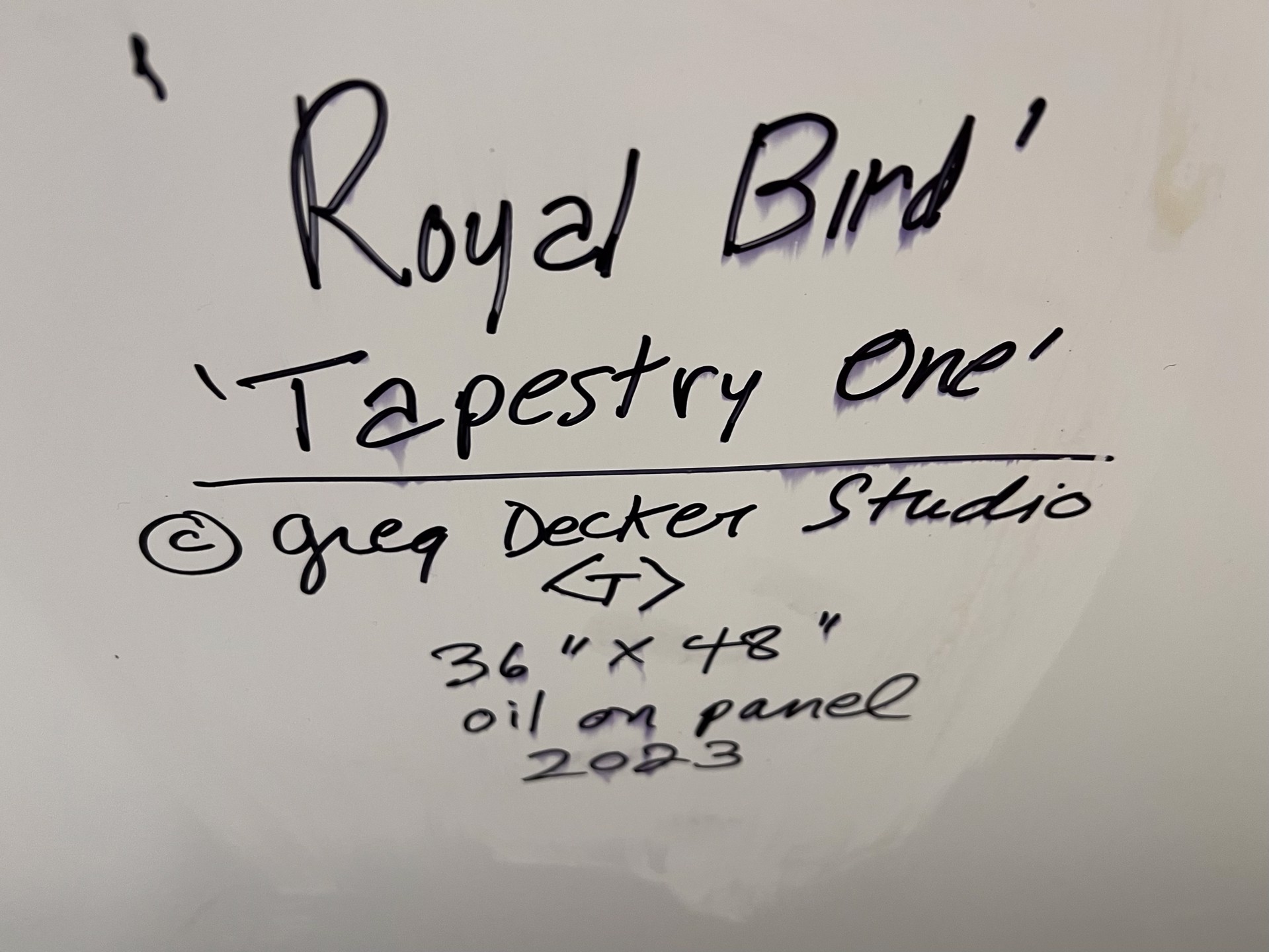Royal Bird (Tapestry One) by Greg Decker