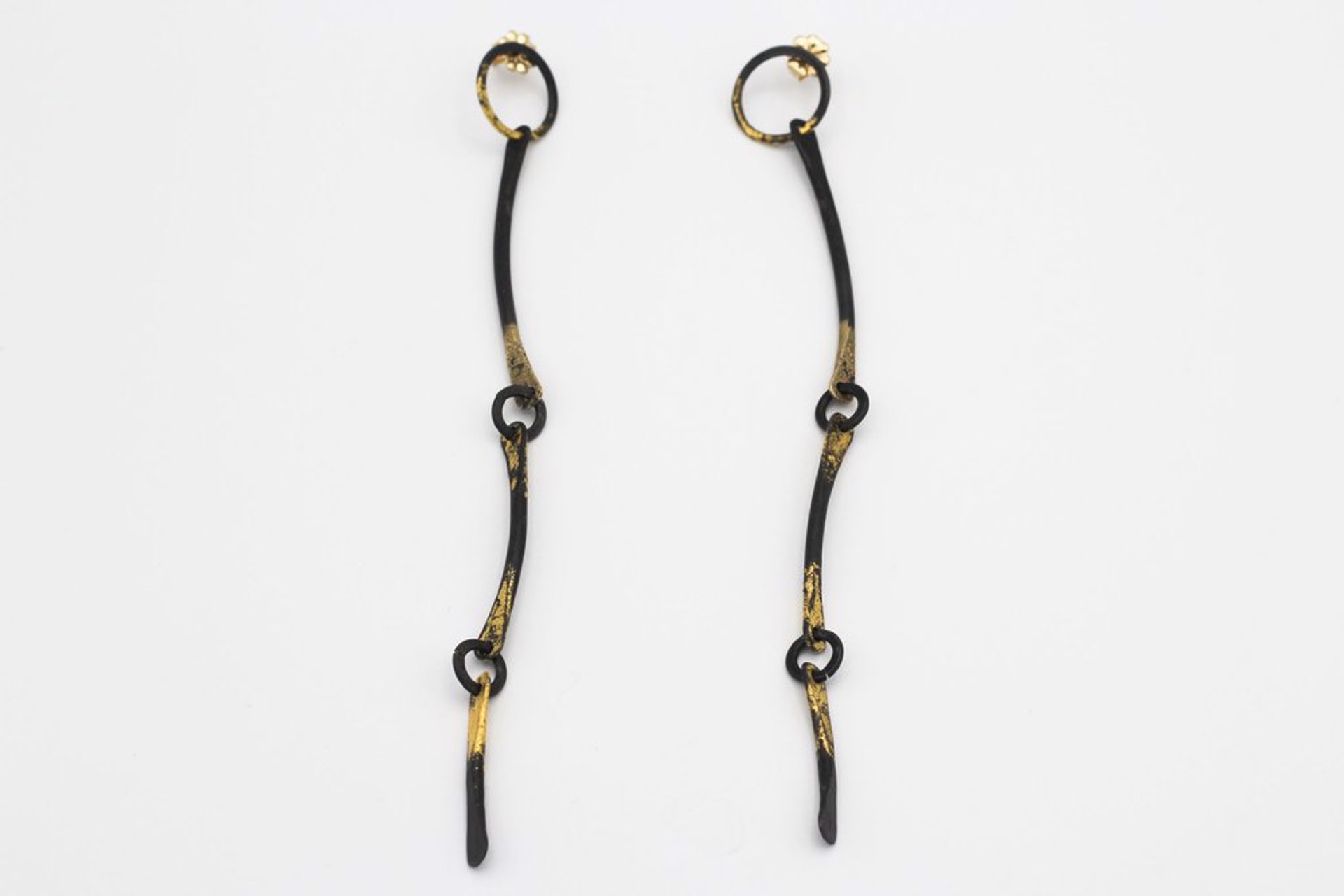 Gold Fringy Chain Post by Susanne Henry