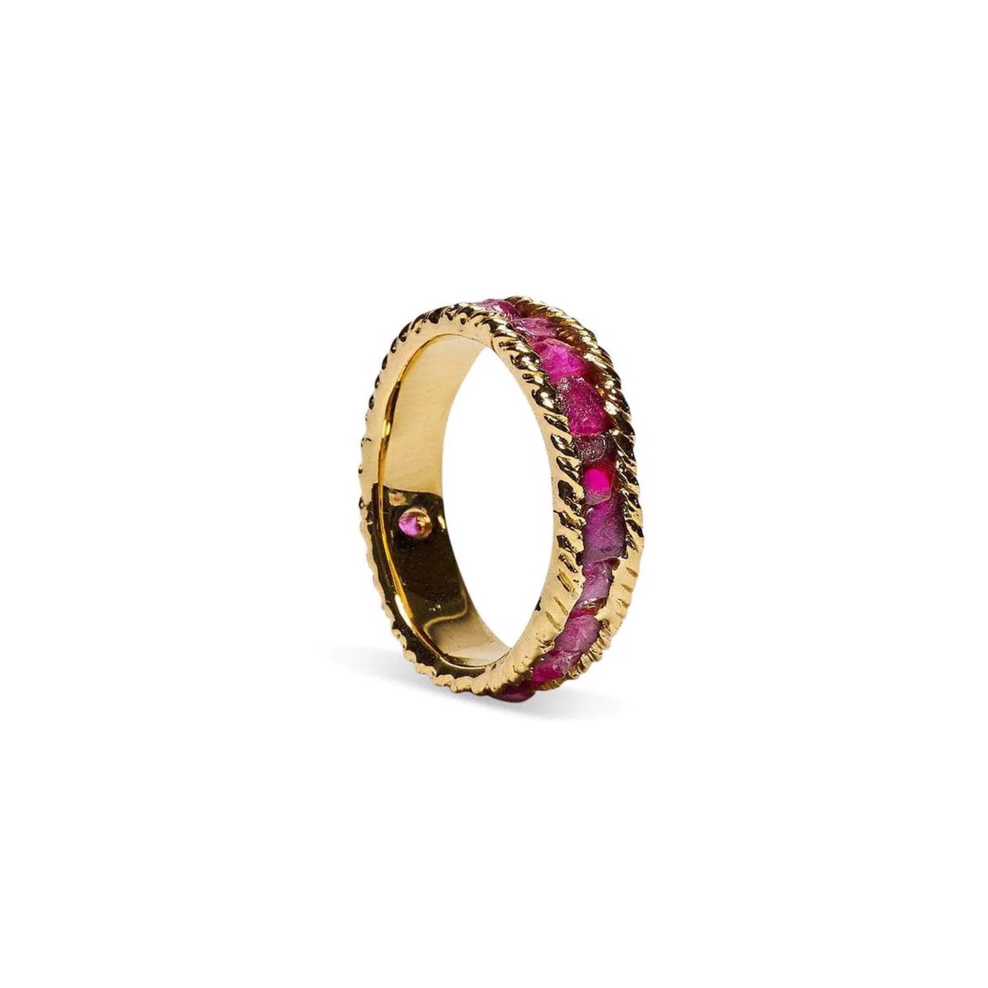 Tiann Pink Sapphire Rough Ring by German Kabirski