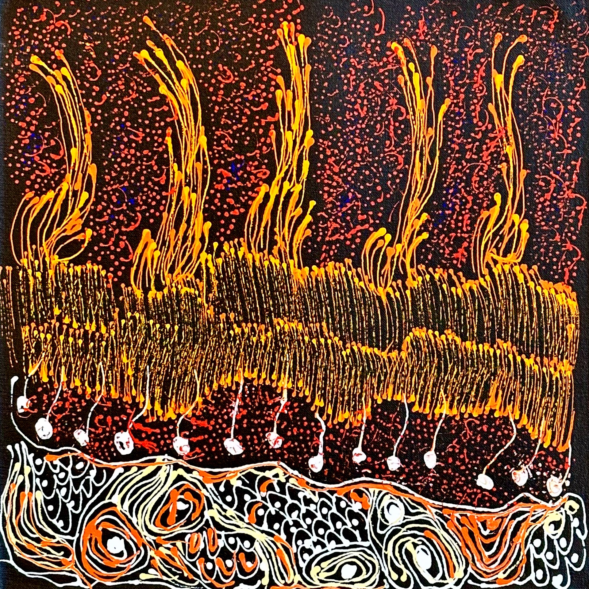 Waru Tjukurrpa - Fire Dreaming by Jorna Newberry
