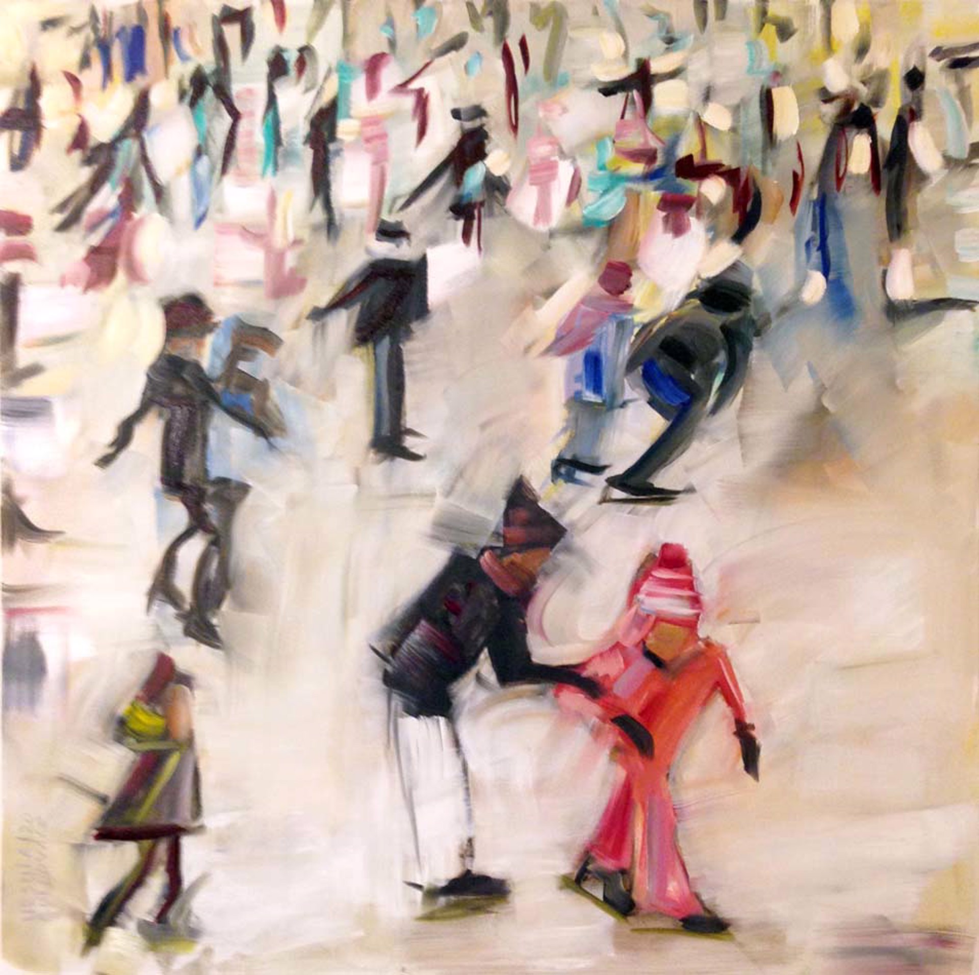 Skating Crowd II by Ursula Gullow