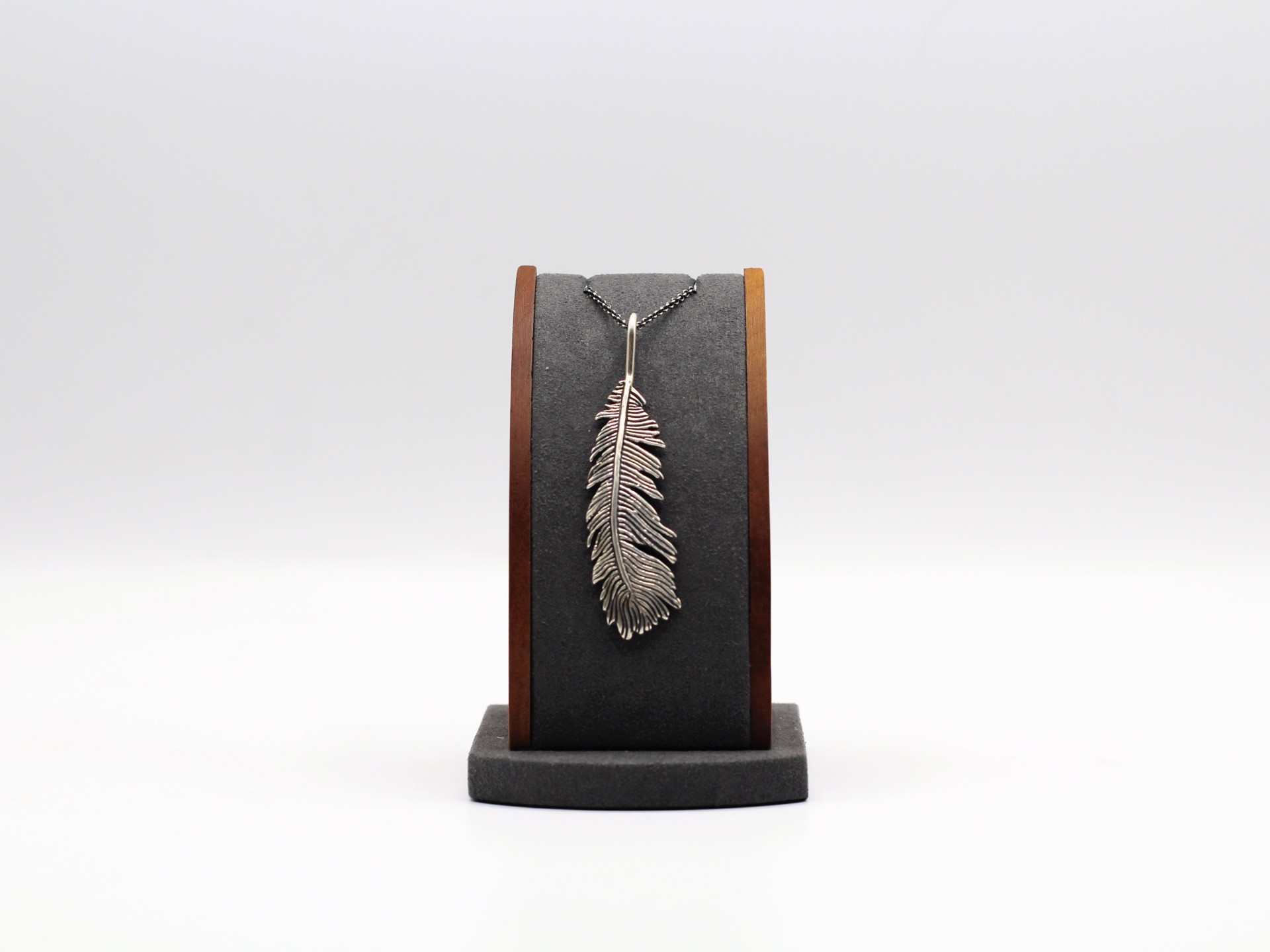 Silver Feather Necklace by Louisa Berky