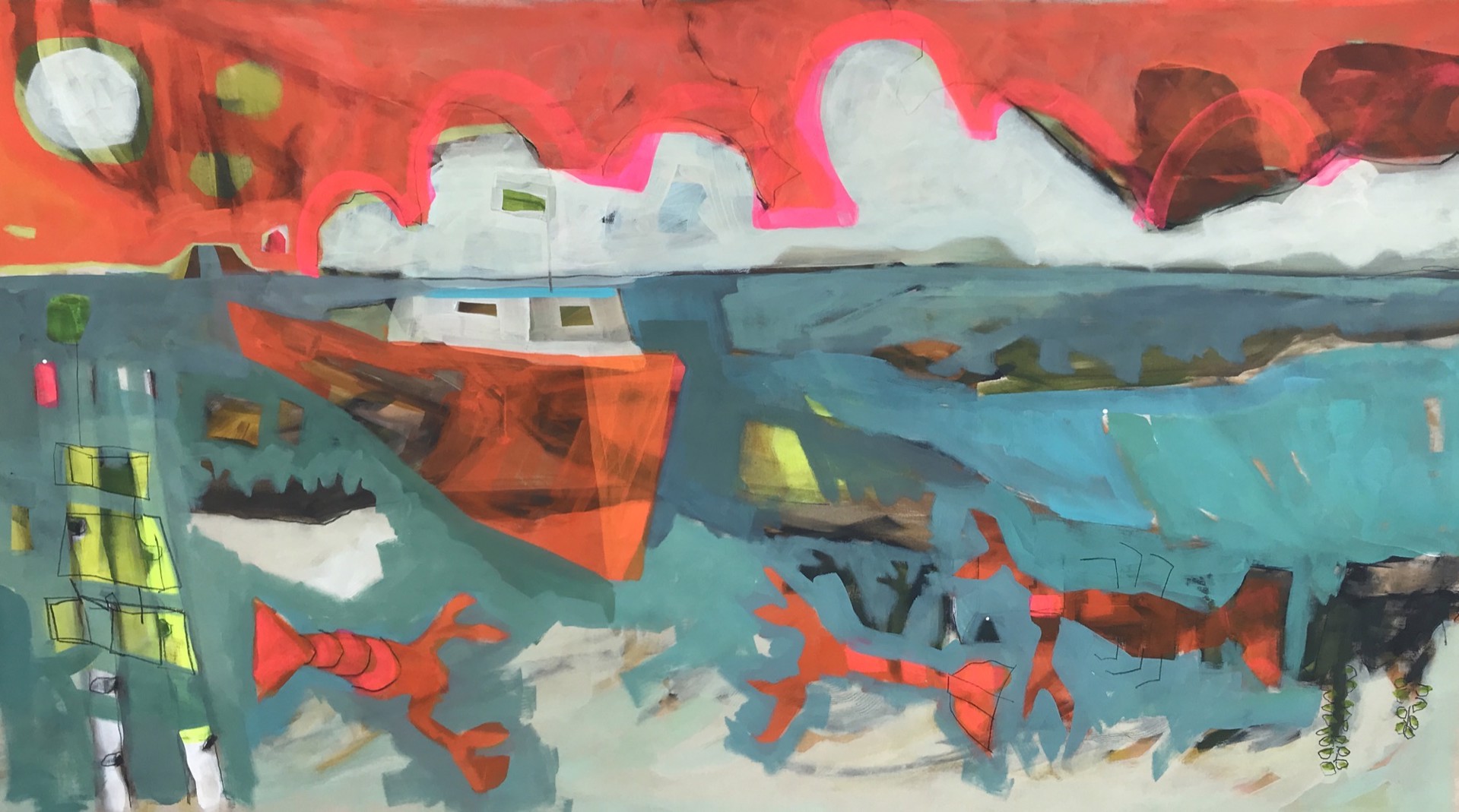 Mr. Pinkham's Lobster Boat by Rachael Van Dyke