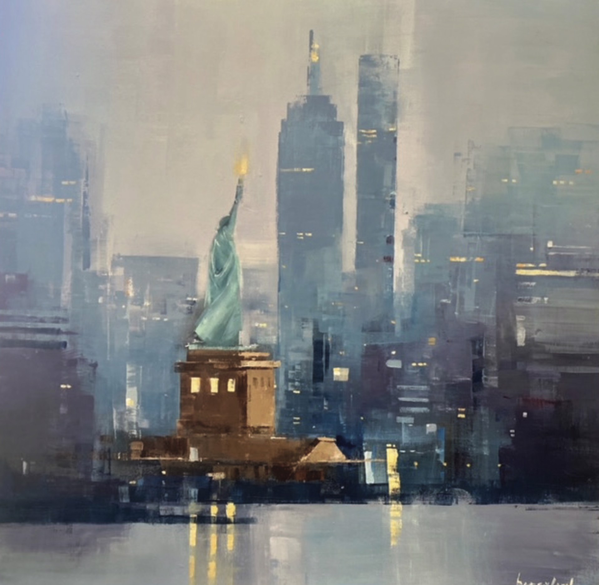 As Evening Appraches On The Hudson by Mark Beresford