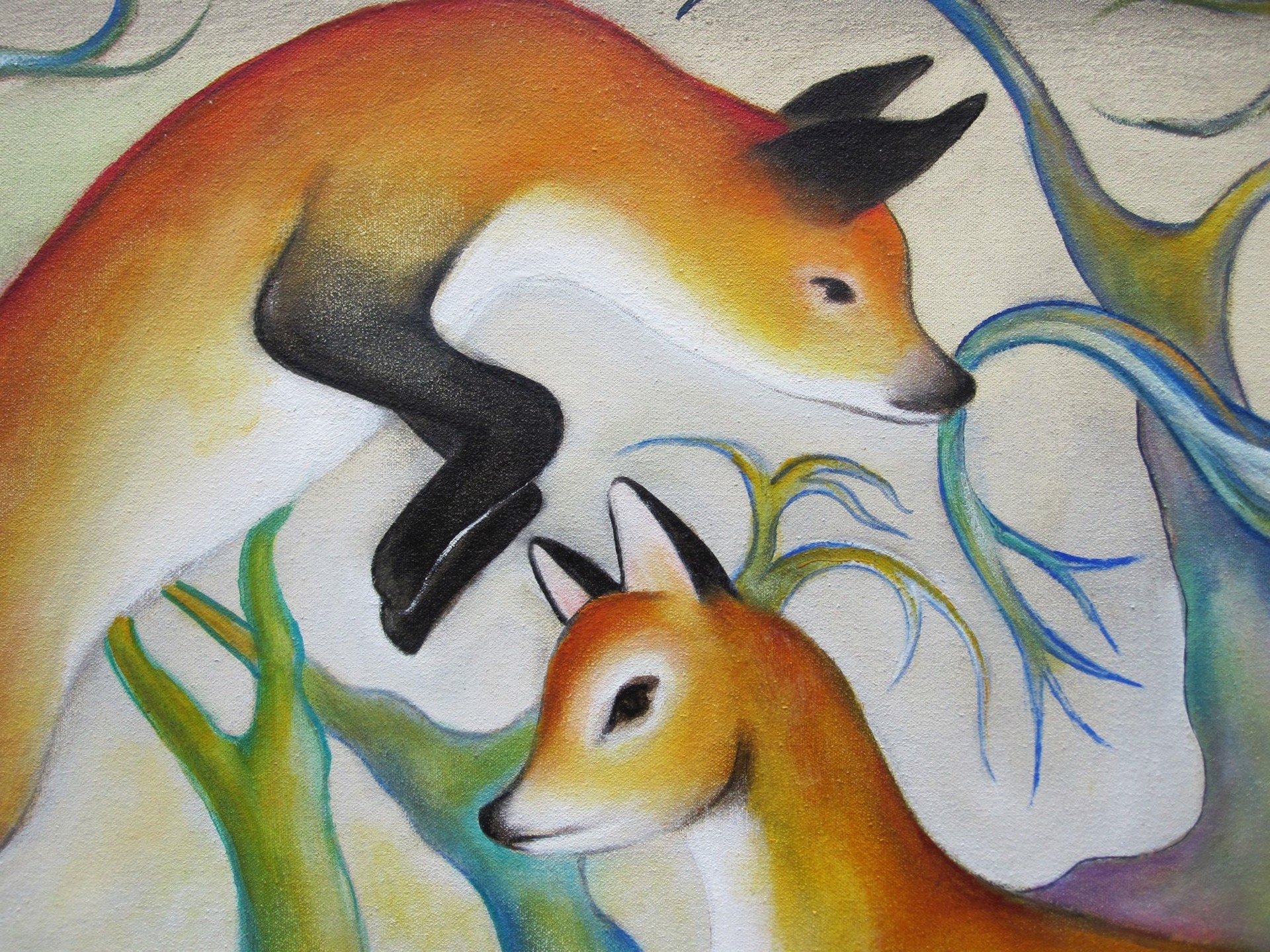 Foxes with Shells by Zoa Ace