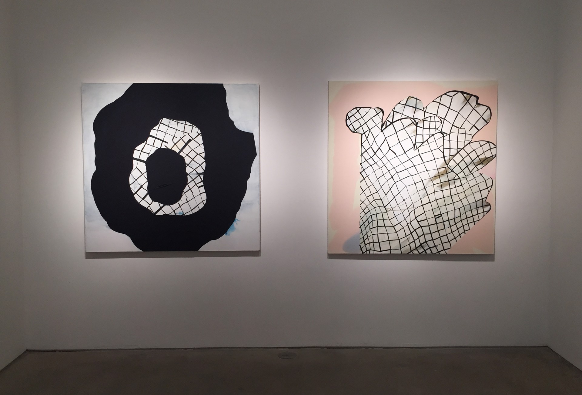 Installation: Muscle Painting (left) and Butterfly Effect (right) by Marcelyn McNeil
