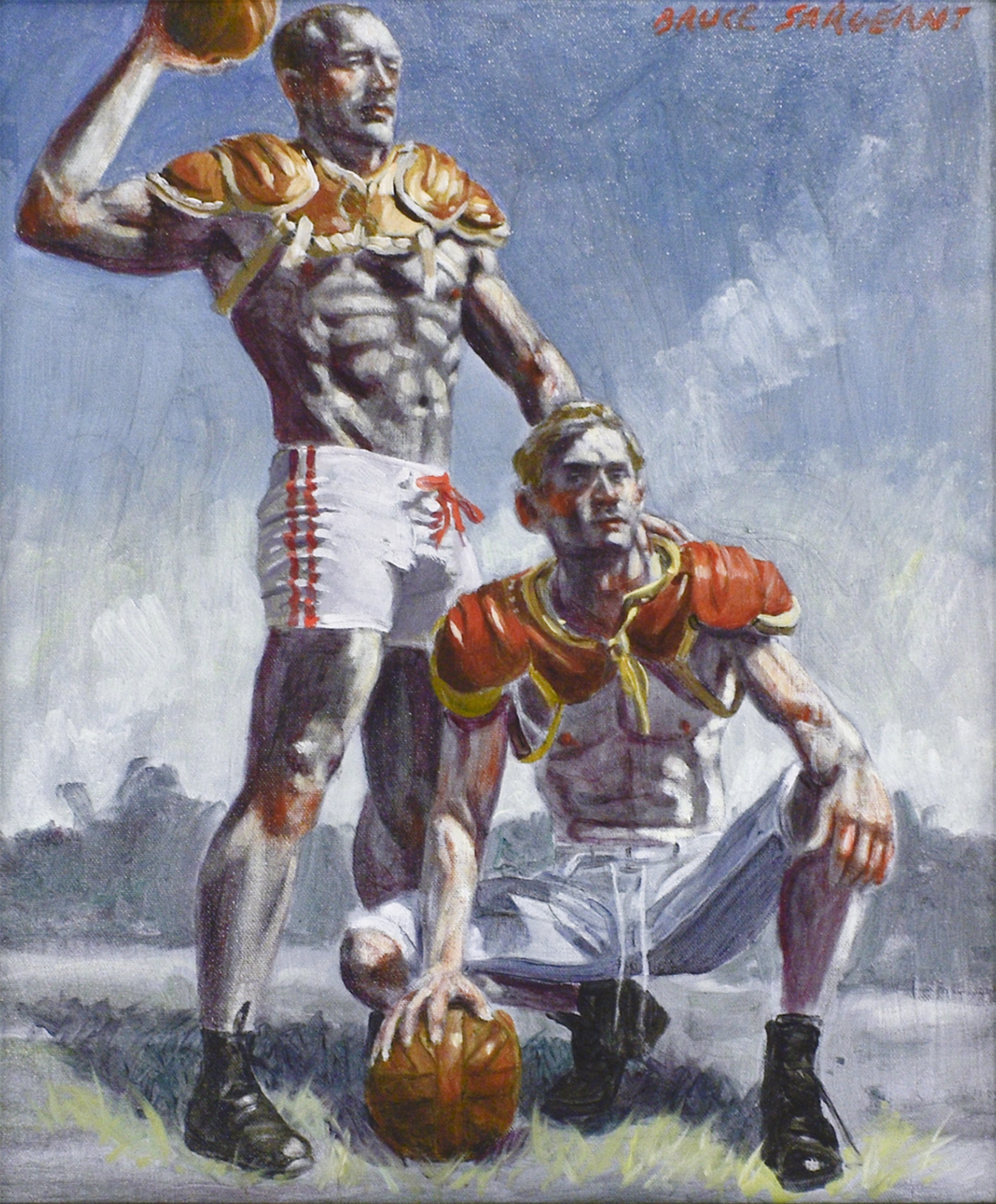 Two Football Players by Mark Beard