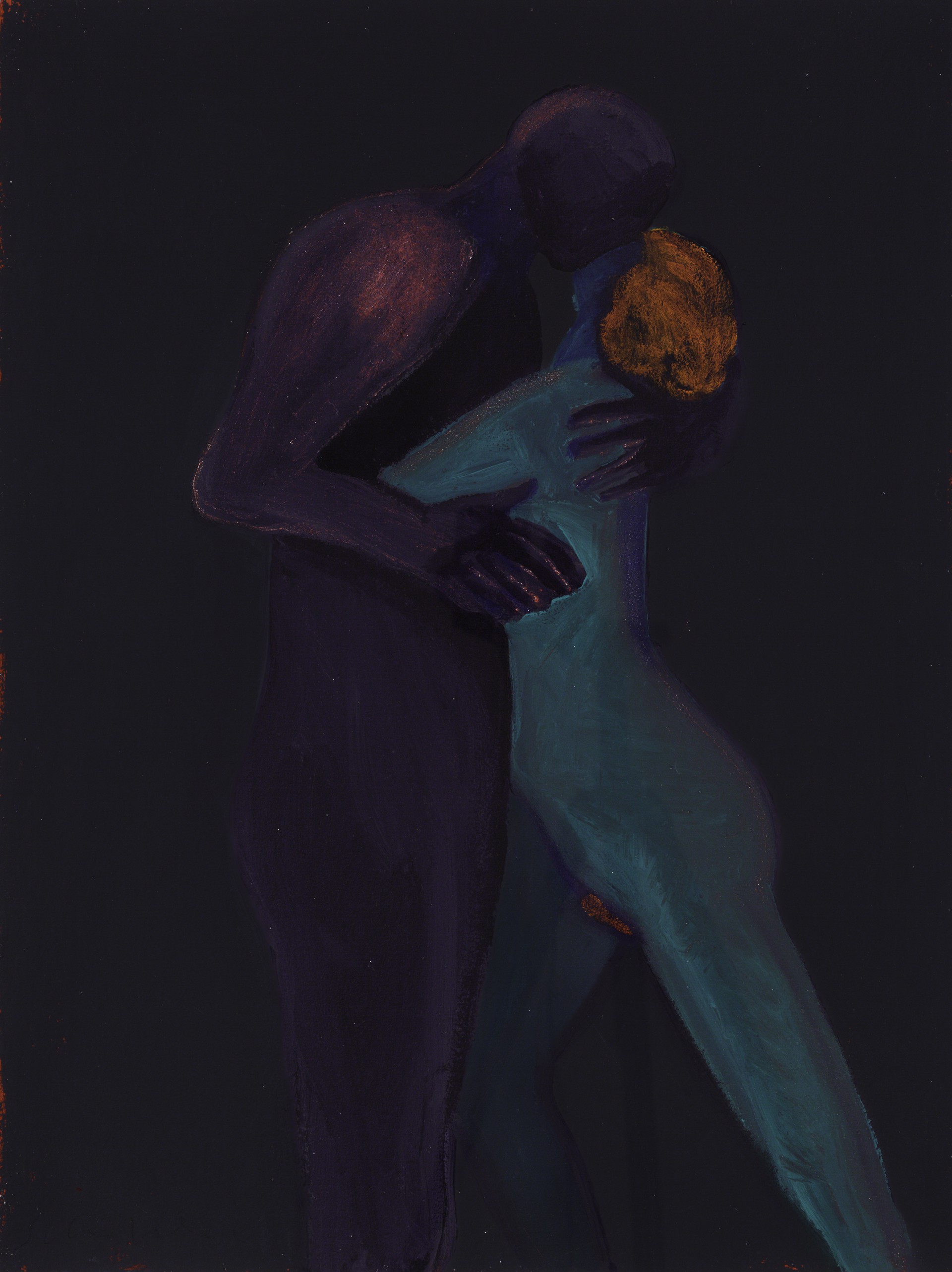 Untitled (Embracing Couple) by Fritz Scholder