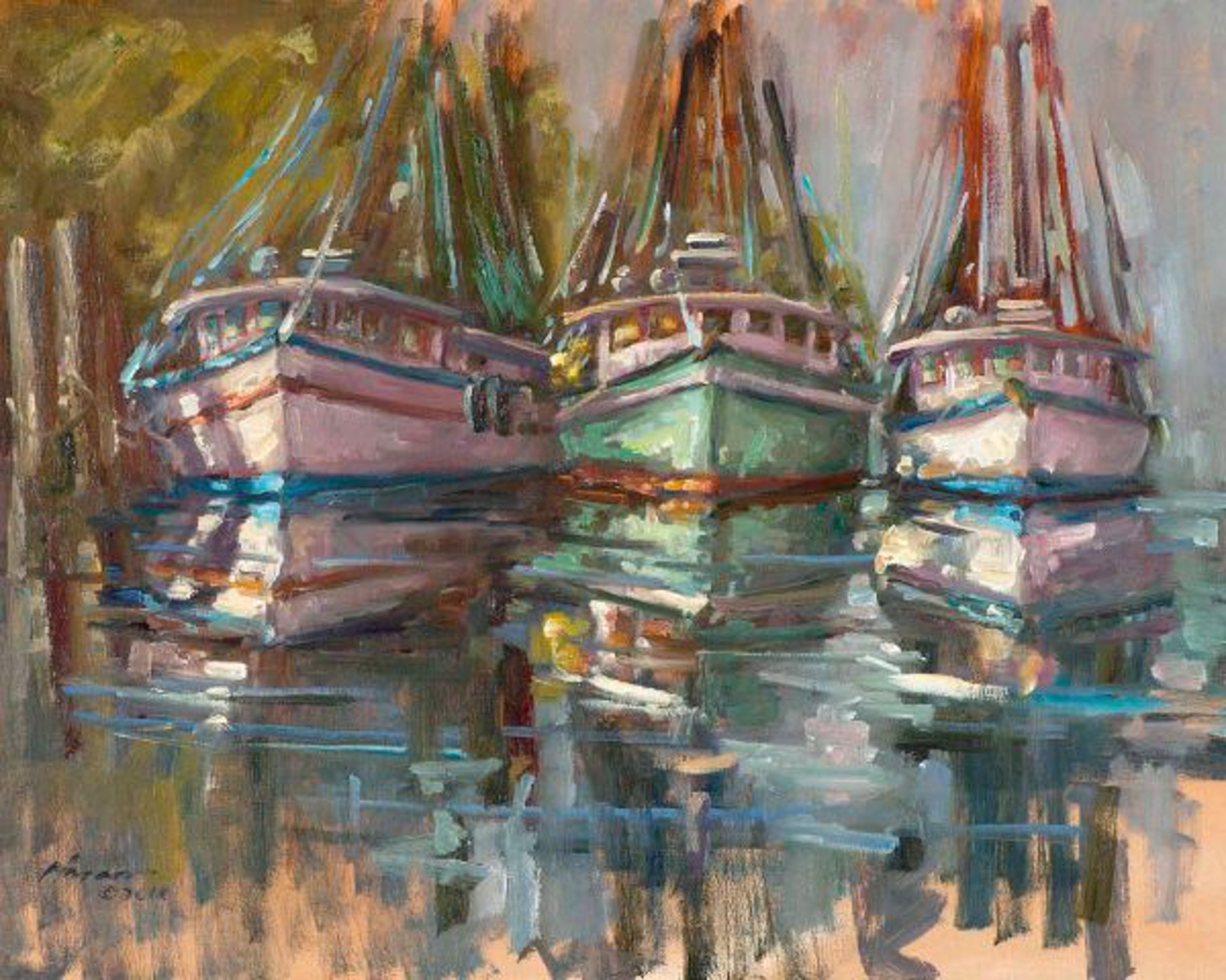 Shrimping Boats by Karen Hewitt Hagan