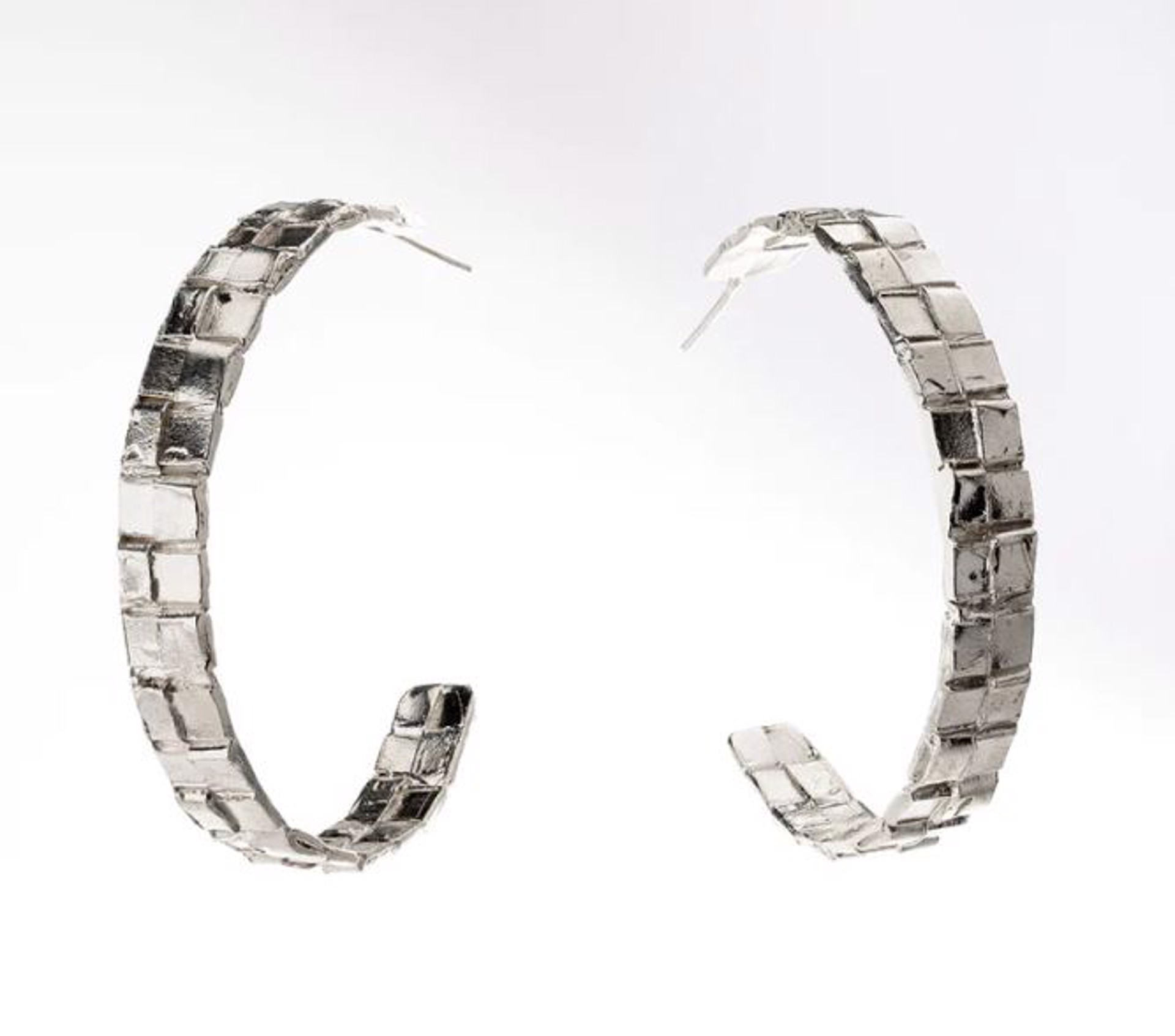 Large Double Woven Hoop Earrings - Sterling Silver by Sydnie Wainland