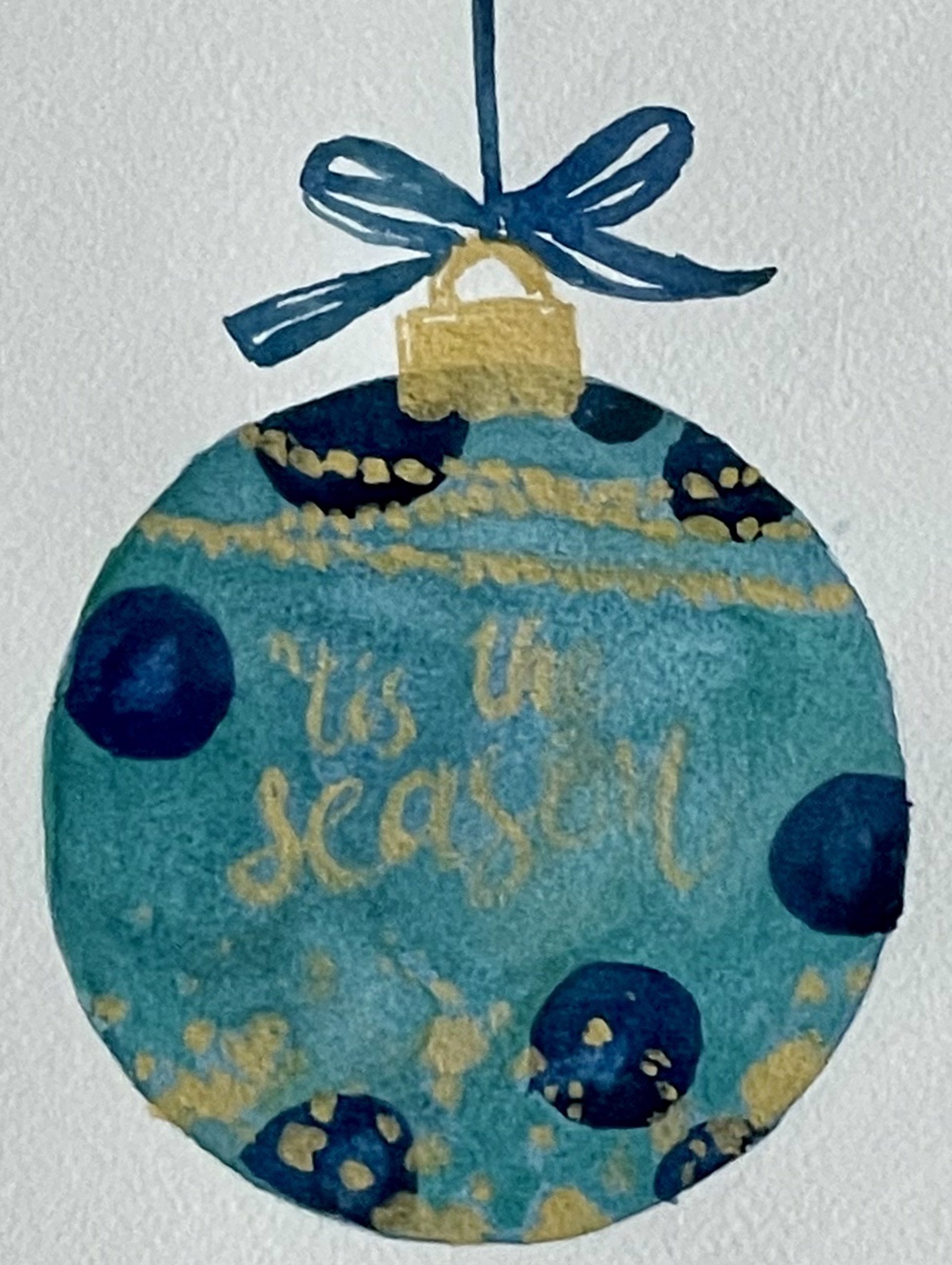 Green Tis The Season Ornament by Veena Raj