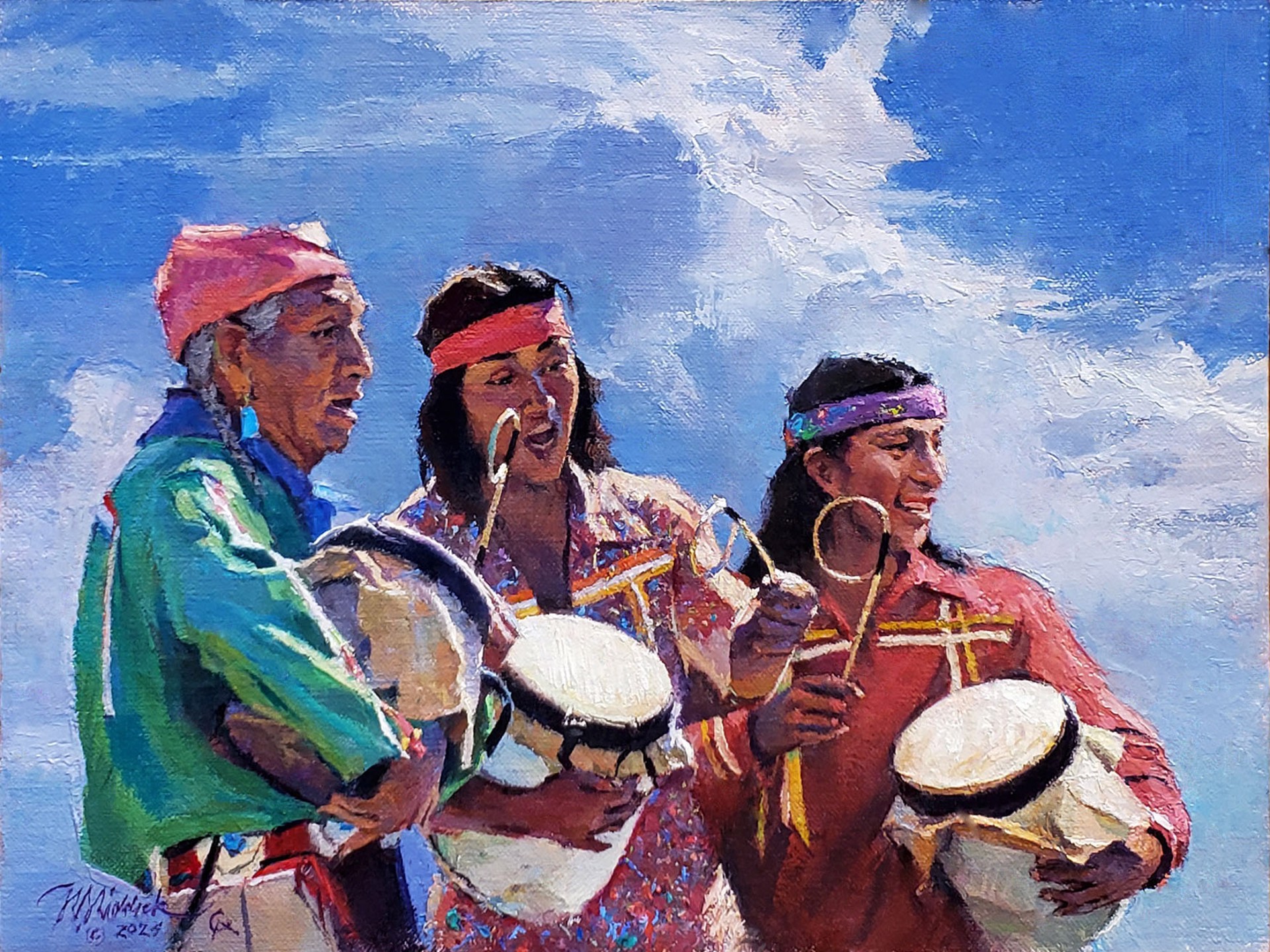 Ceremonial Drums by R. S. Riddick