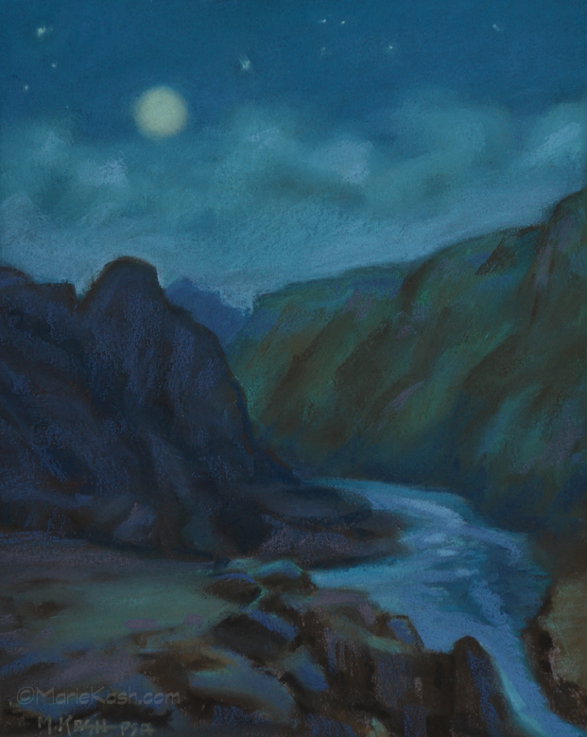 Grand Canyon Nocturne in AM 1 by Marie Kash Weltzheimer