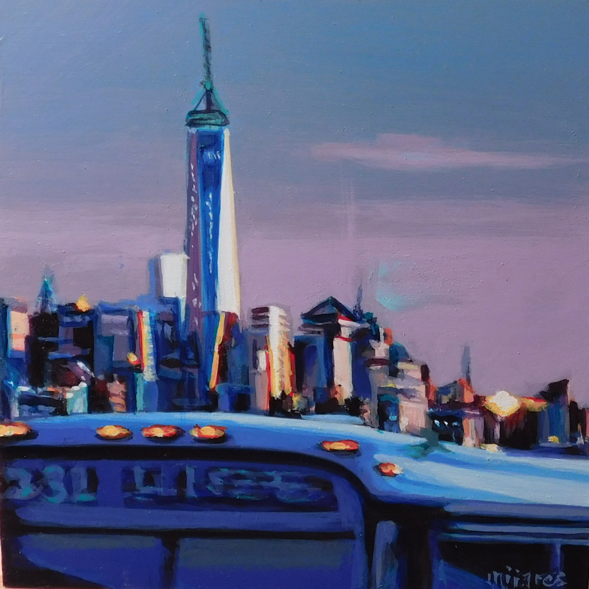 Freedom Tower (Blue) by Maria Mijares