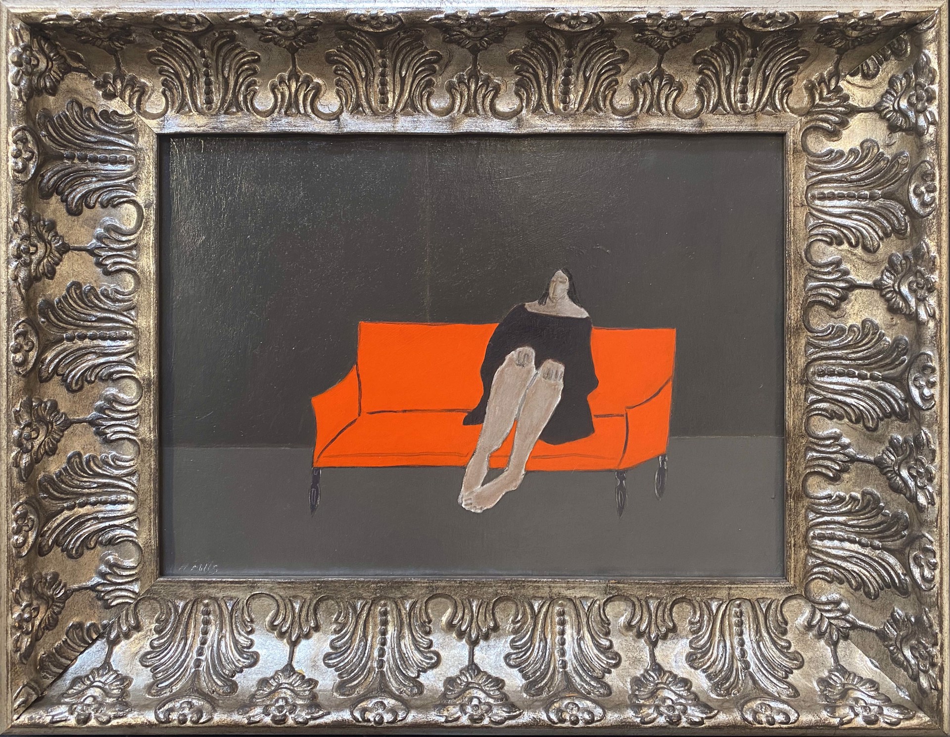 Studio Chair/ Long Orange by Gigi Mills