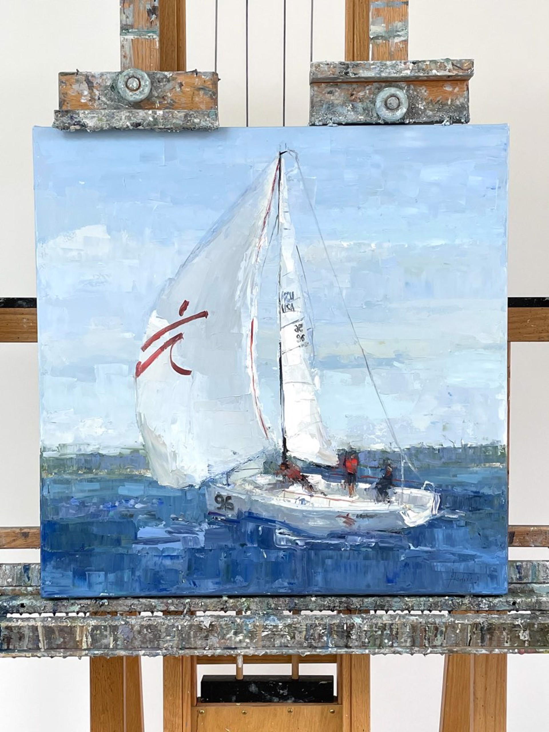 Commission Sailboat by Barbara Flowers