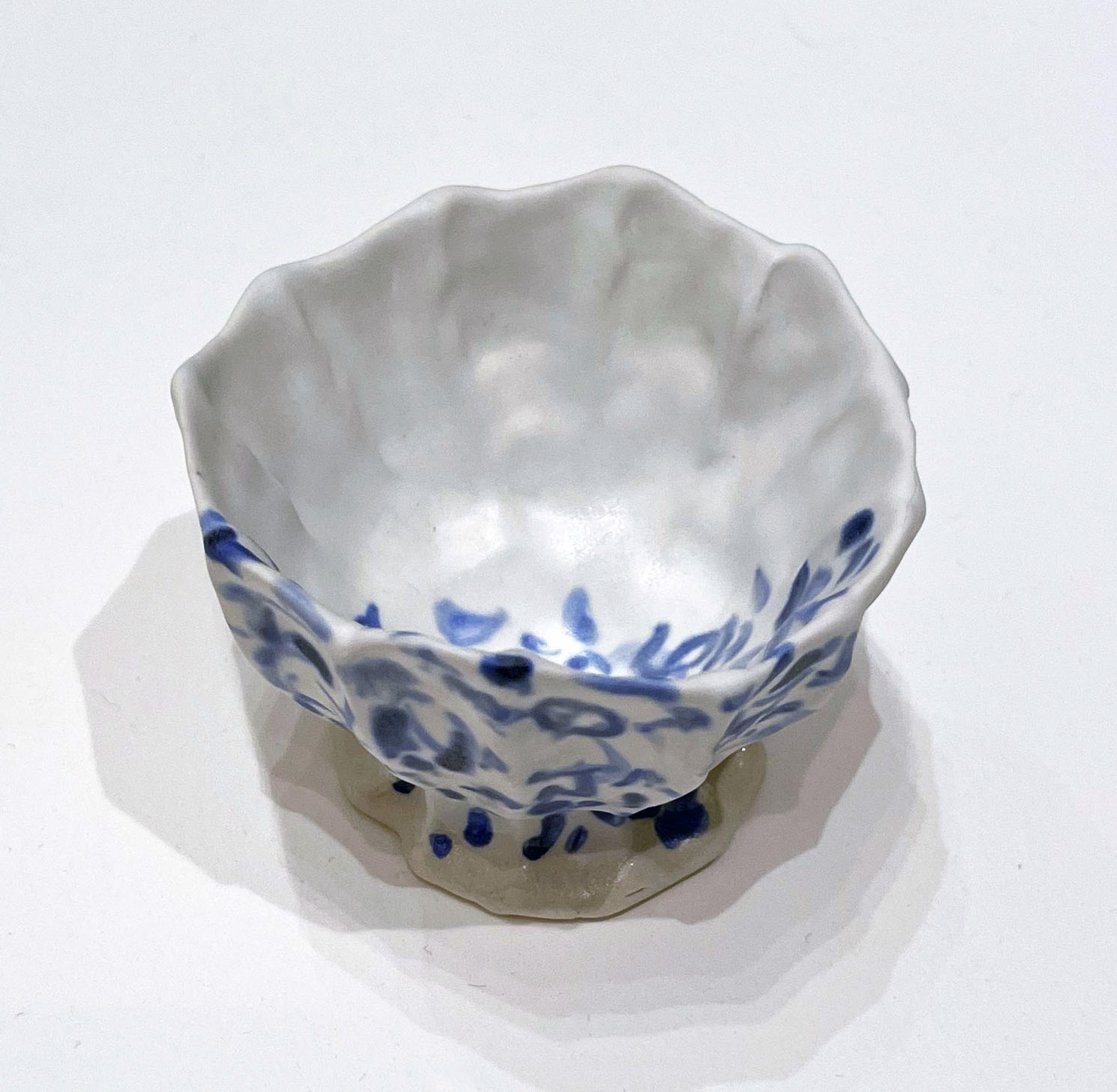 Medium Blue Pinch Pot by Bean Finneran