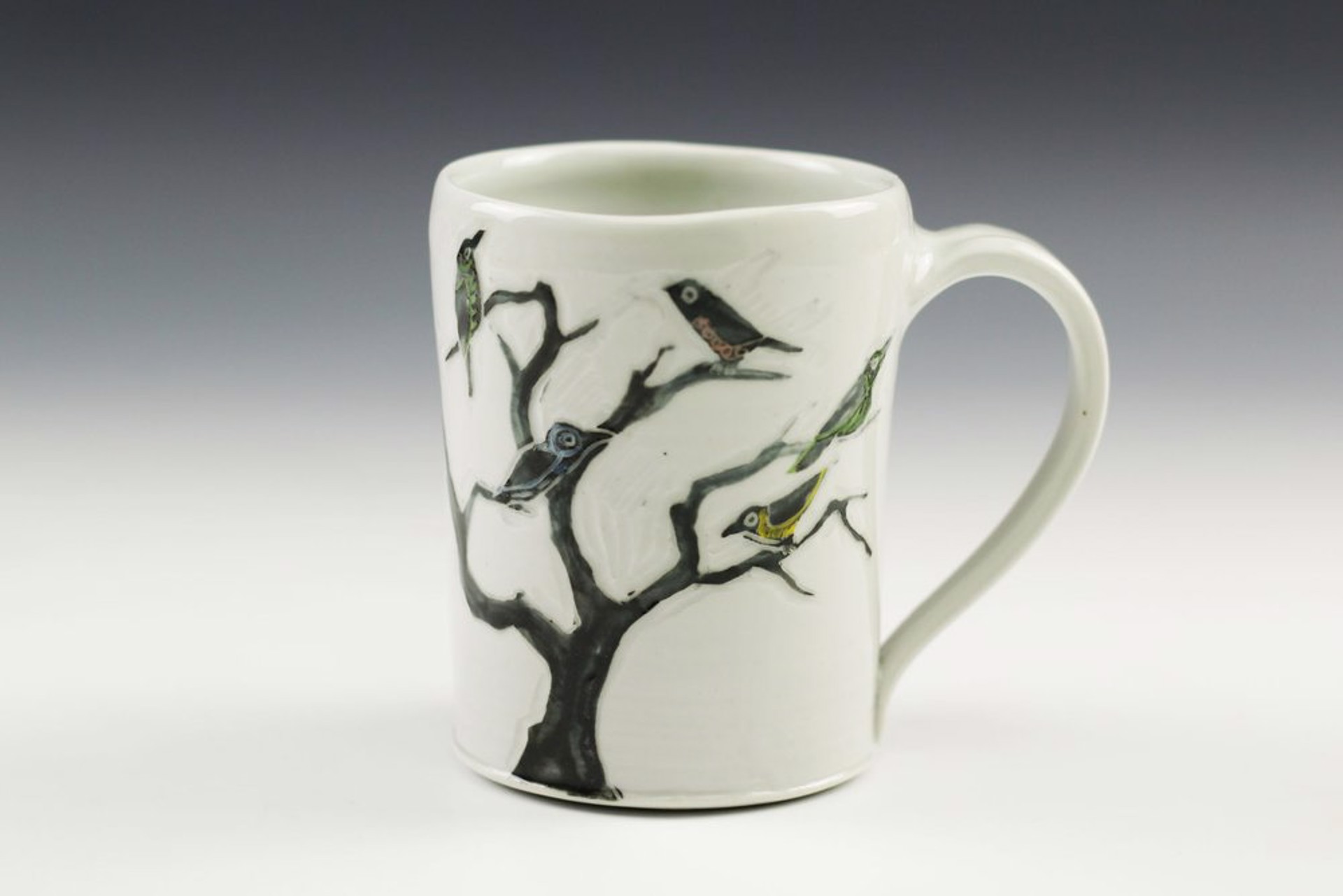 Birds on a Tree Mug by Glynnis Lessing