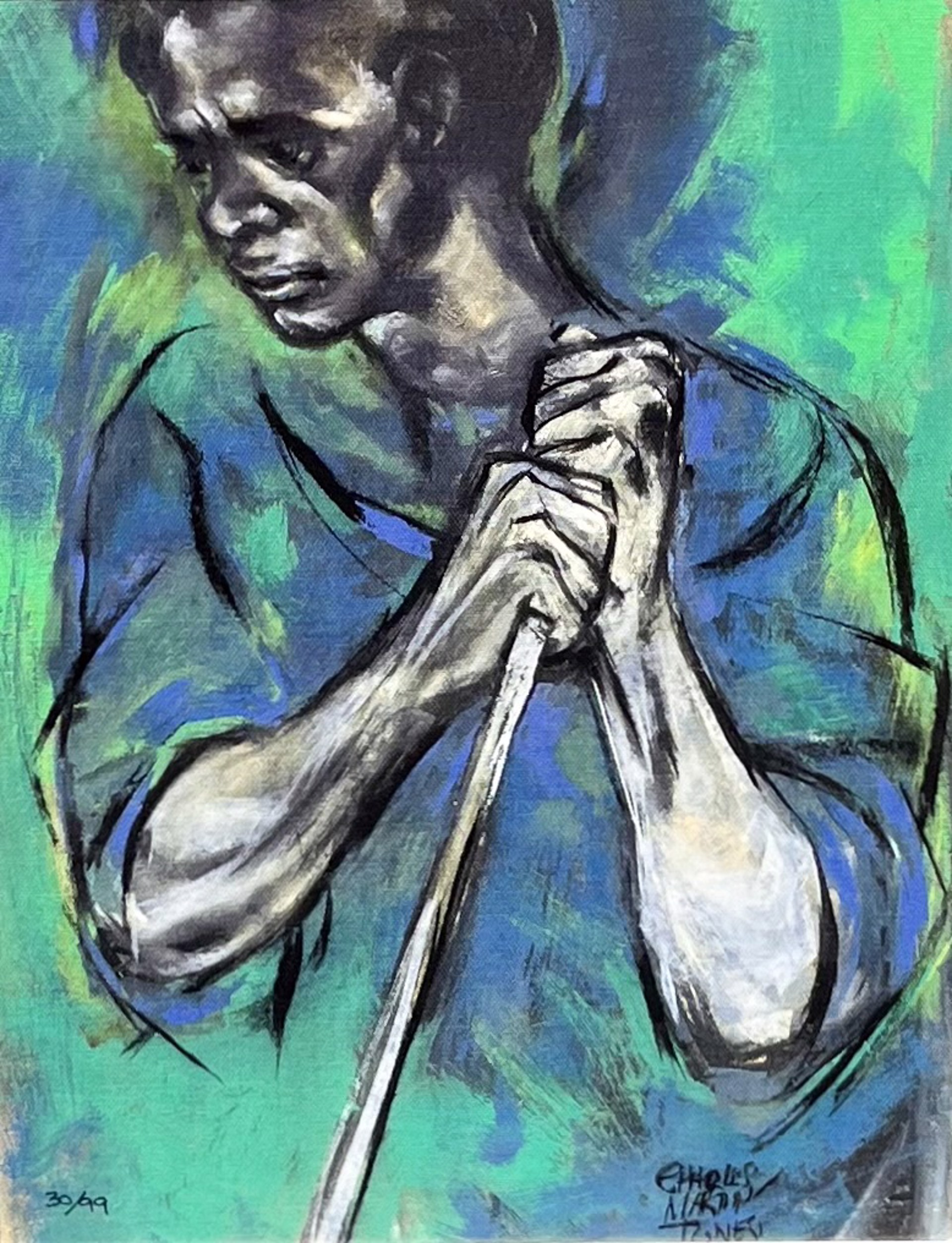 Man on Green and Blue by Chuck Jones
