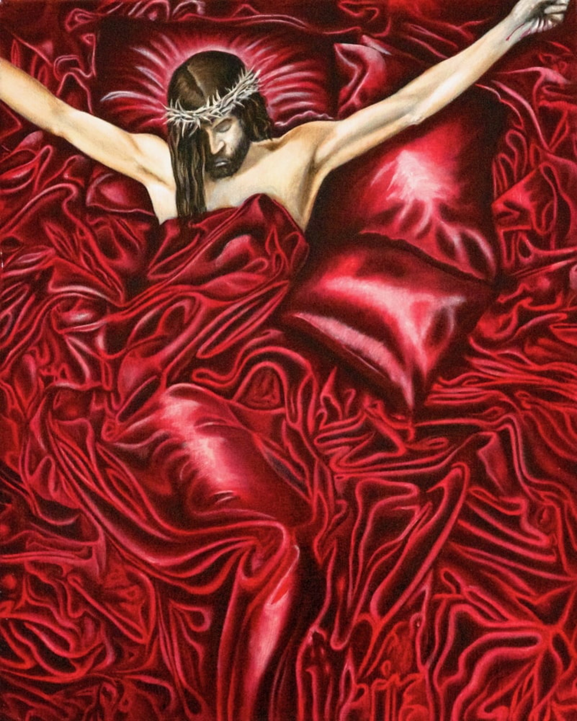 Christ in Red Satin by PHILIPPE WALKER
