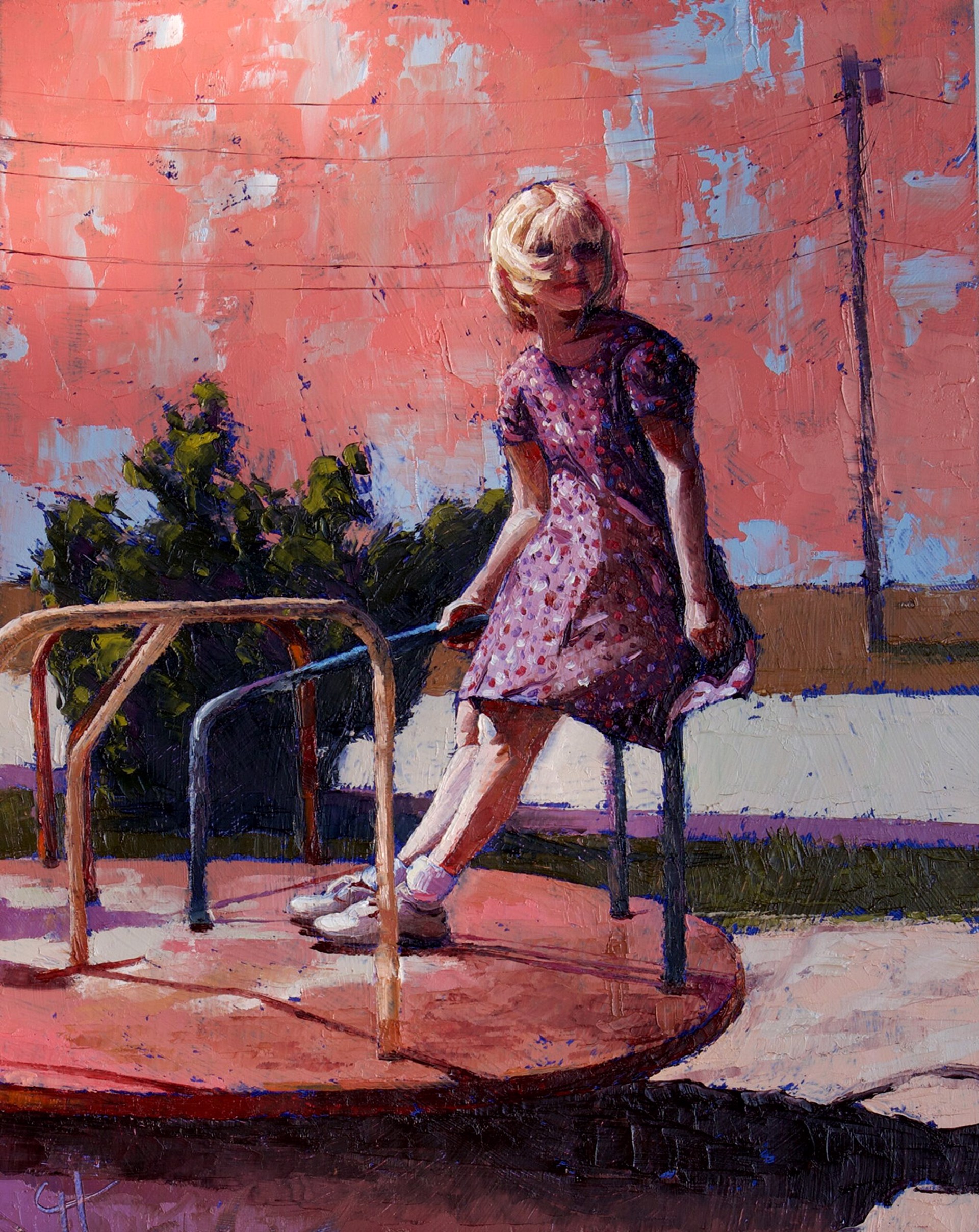 Courtney Hunt "Oh Please Just Last" by Oil Painters of America