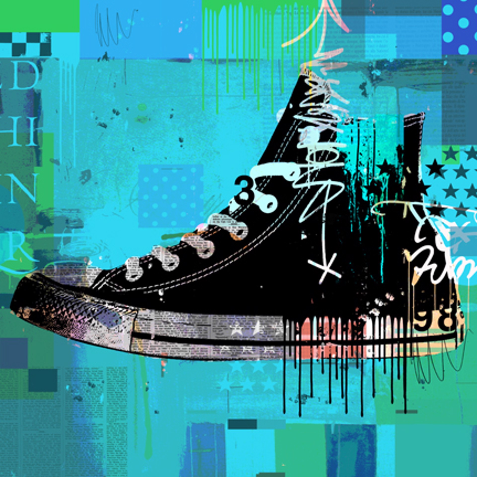 Converse Blue by Mark Andrew Allen