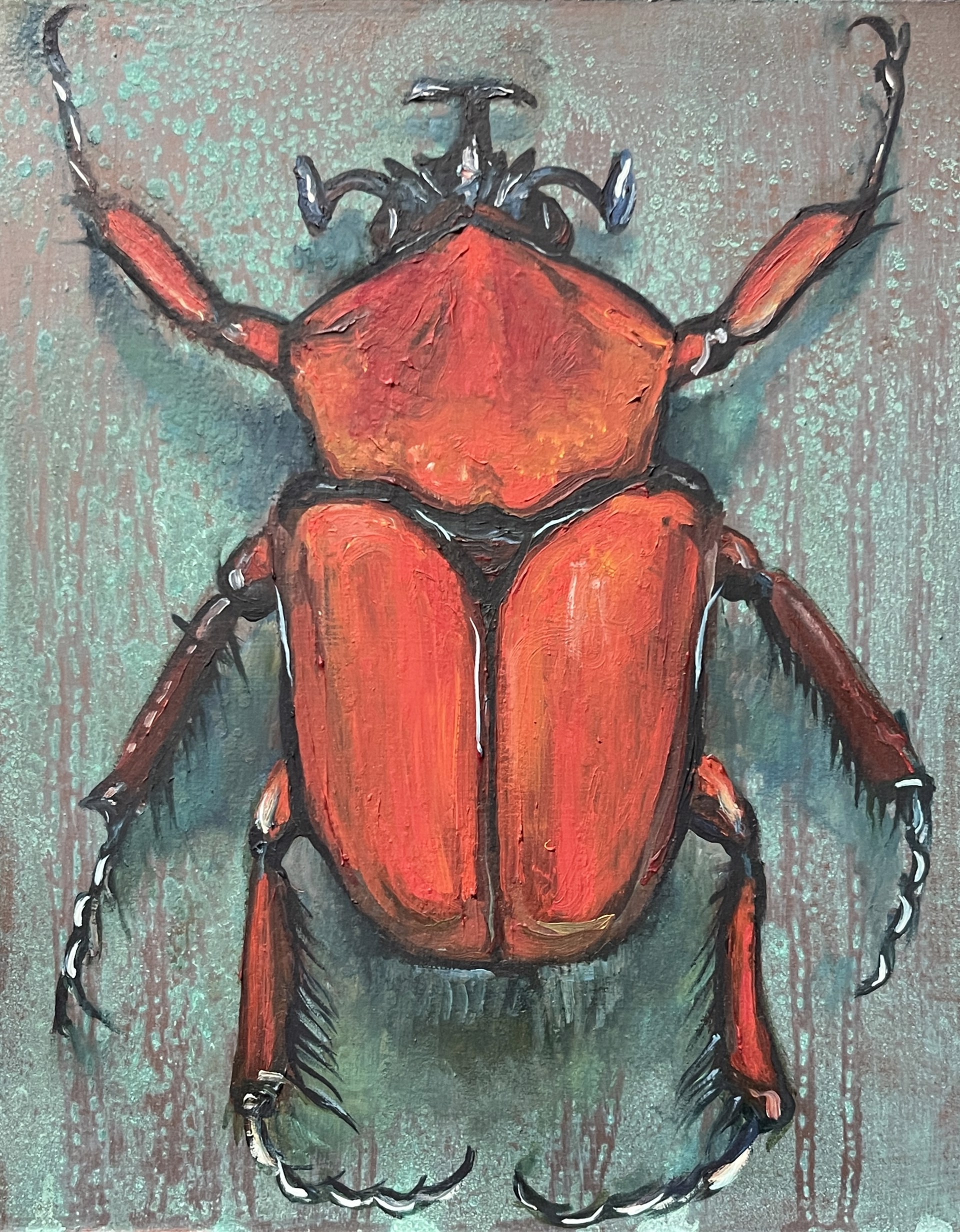 Red Scarab I by Carrie Jadus