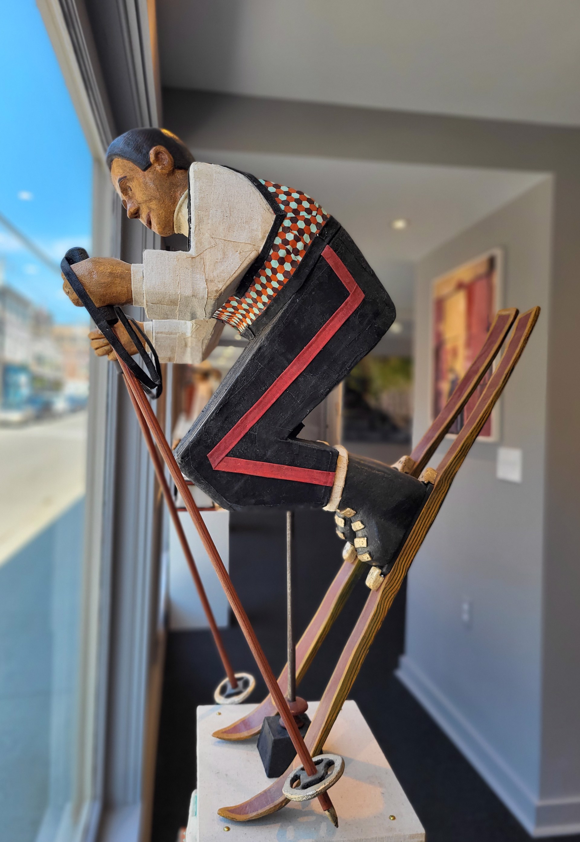 DOWNHILL SKIER by HARVEY PETERSON