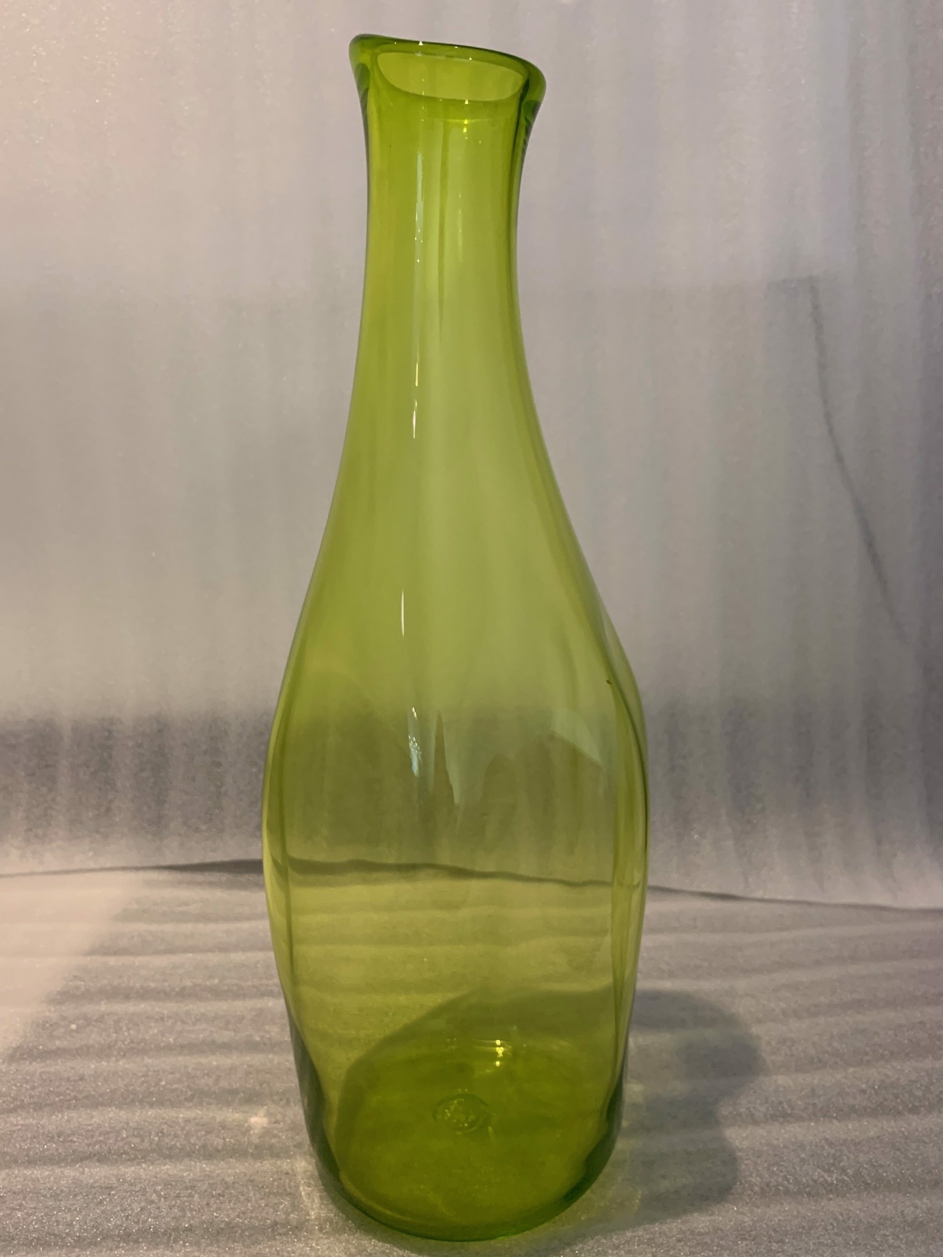 Raisin Bottle (Small, Lime) by Orbix Hot Glass