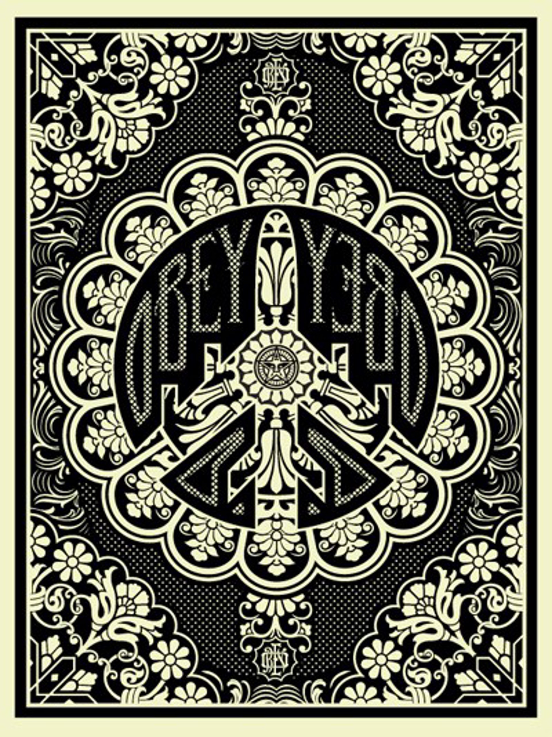 PEACE BOMBER (BLACK) by Shepard Fairey