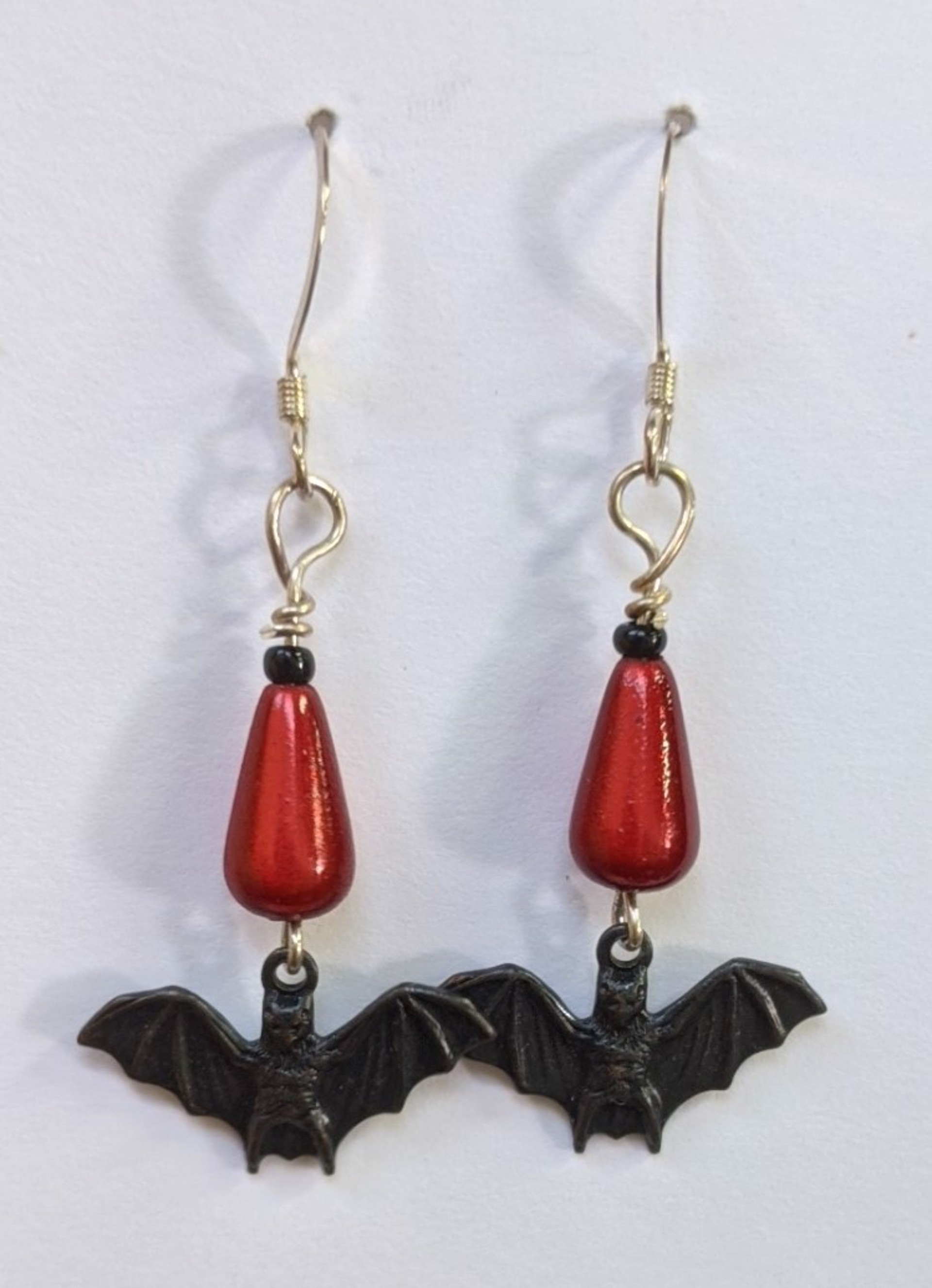 Wee Bats earrings by Tracy Taft