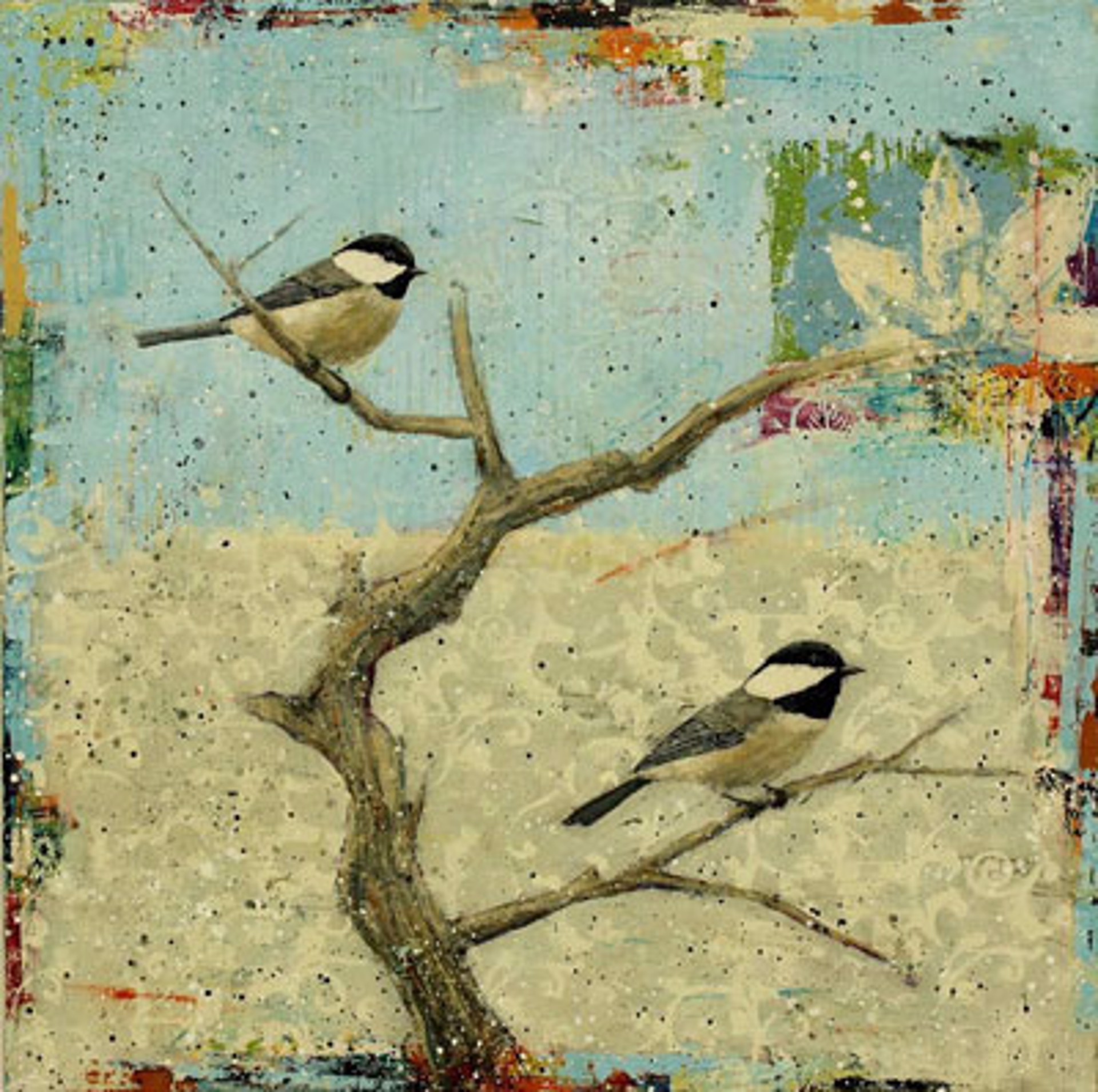 Black Capped Chickadees #12 by Paul Brigham