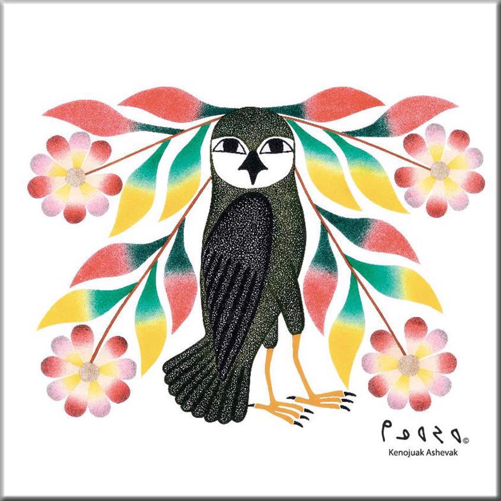 Owl Bouquet Trivet by Kenojuak Ashevak