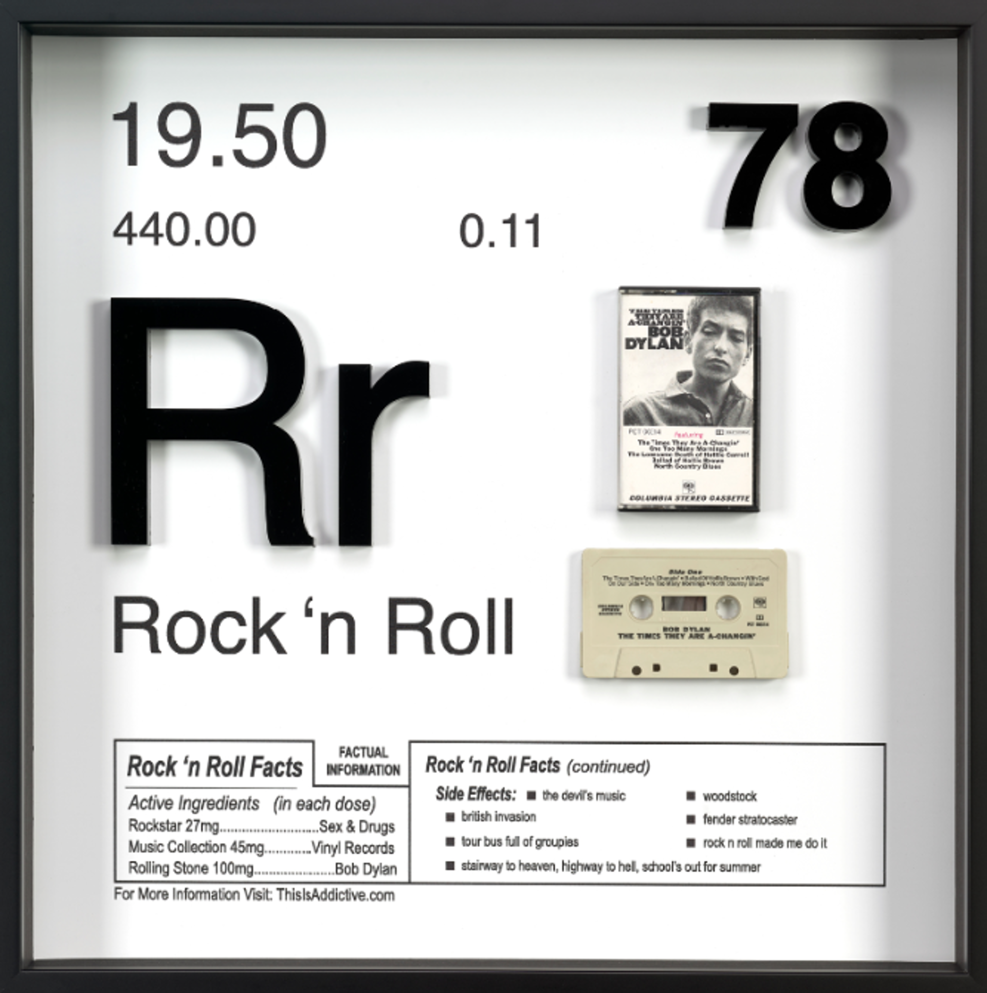 Rock 'n Roll -  Periodic Table of Addictions by Daniel Allen Cohen