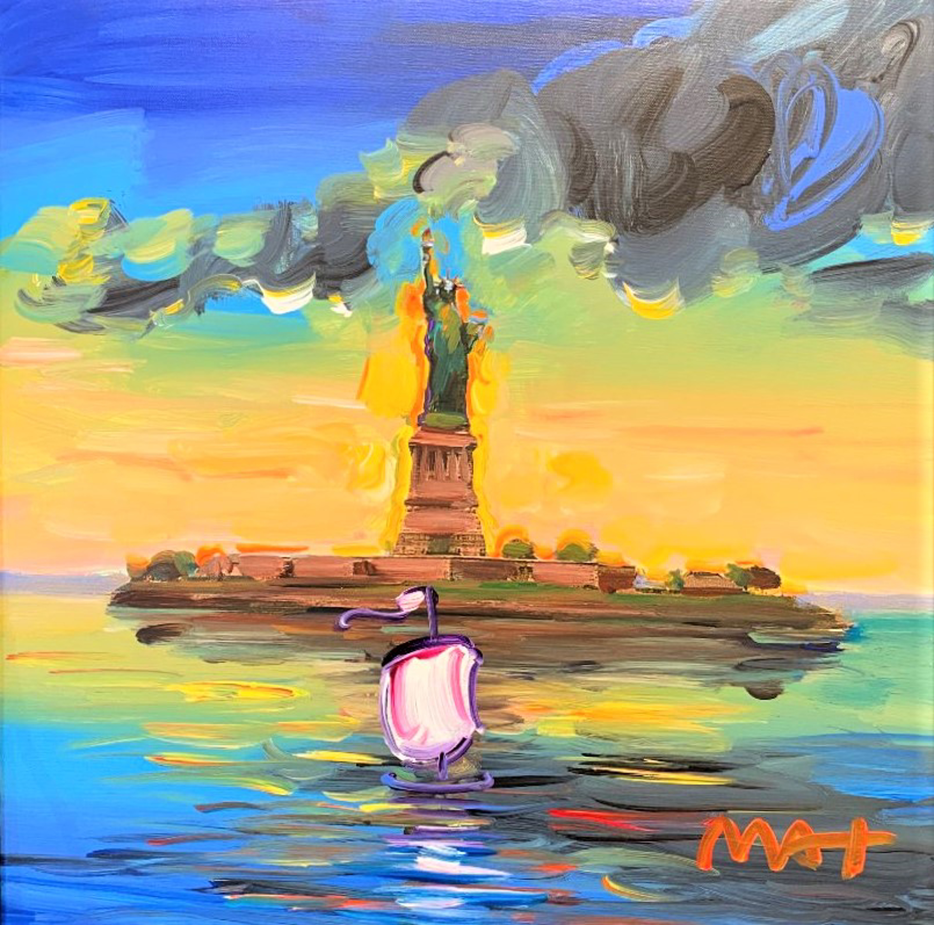 Governor's Island with Sailboat by Peter Max