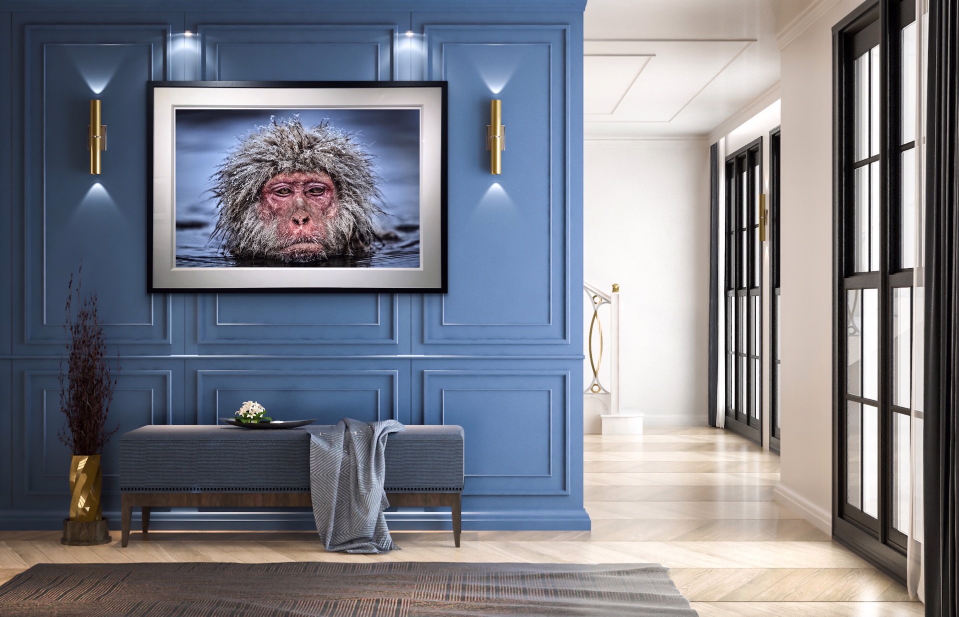 Grumpy Monkey (Color) by David Yarrow