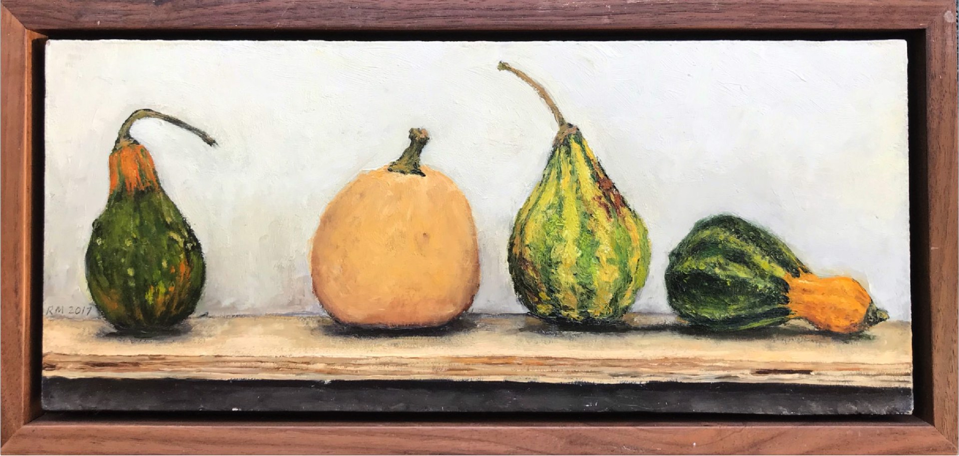 Four Gourds on Plywood by Rod Massey