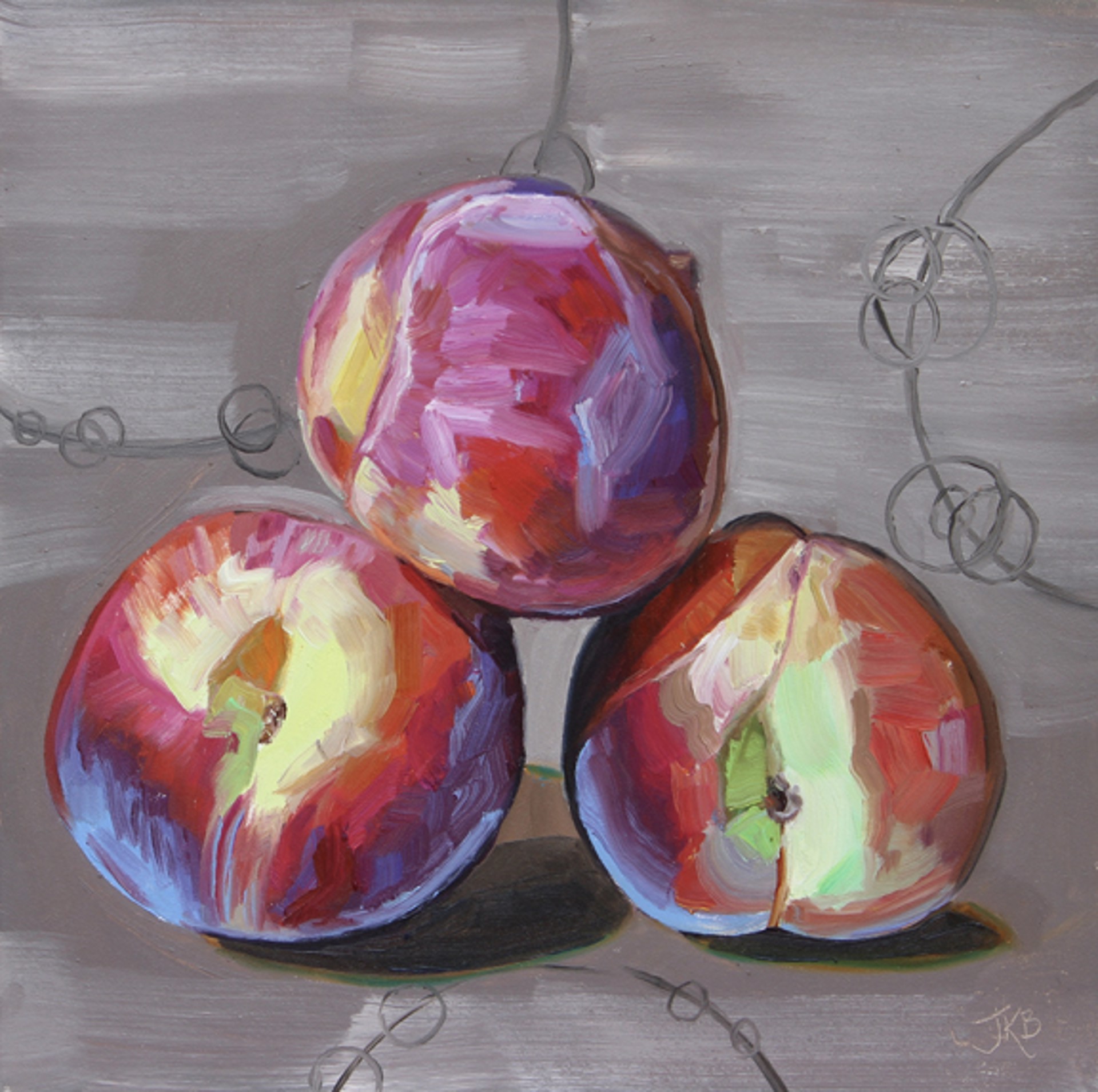 Peach Trio by Jennifer Barlow