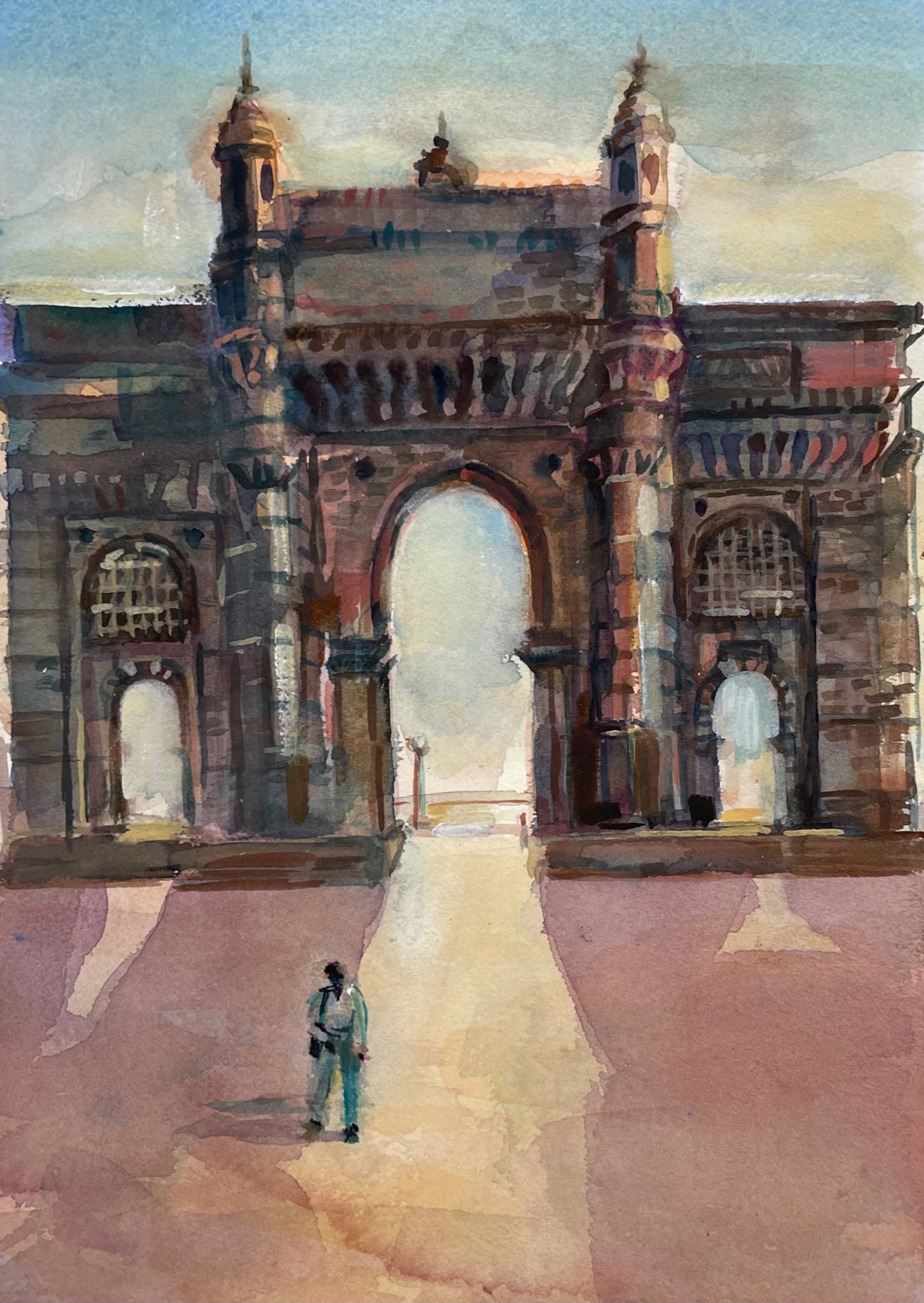 Untitled: India plaza by Elaine Badgley Arnoux