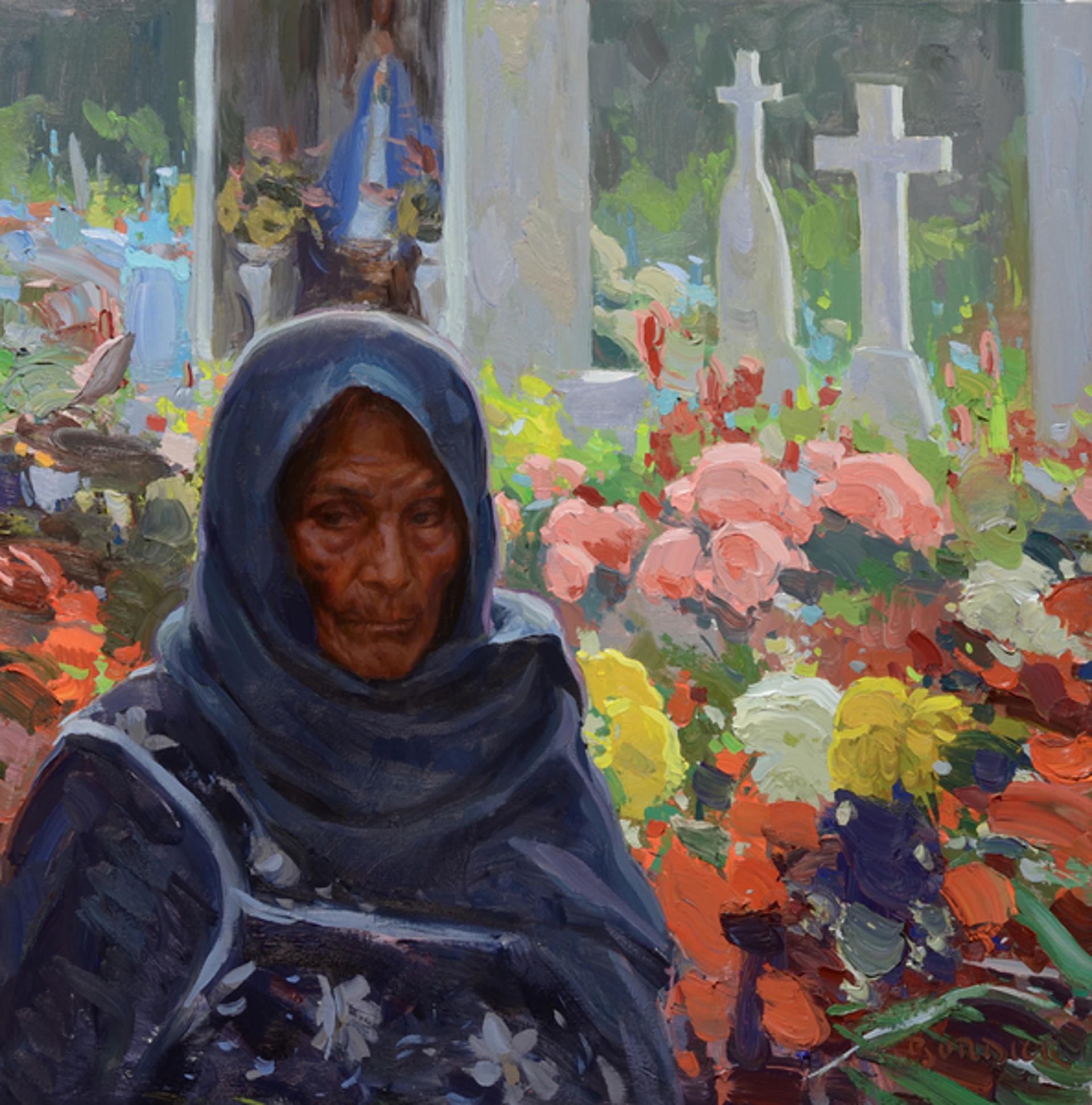 Woman from San Miguelle (Day of the Dead) by Scott Burdick