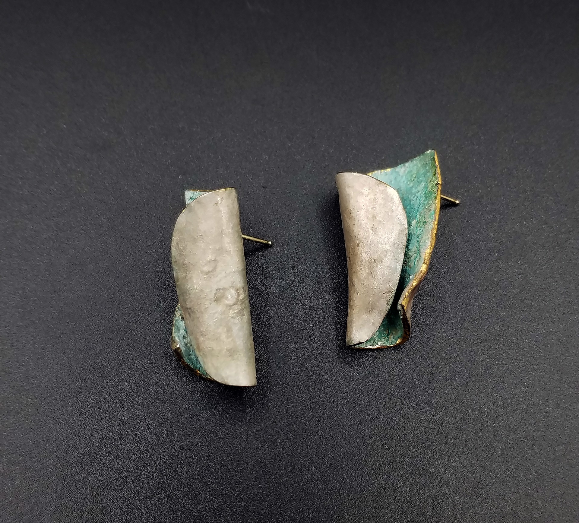 Fold-Over Earrings by Lee Haga
