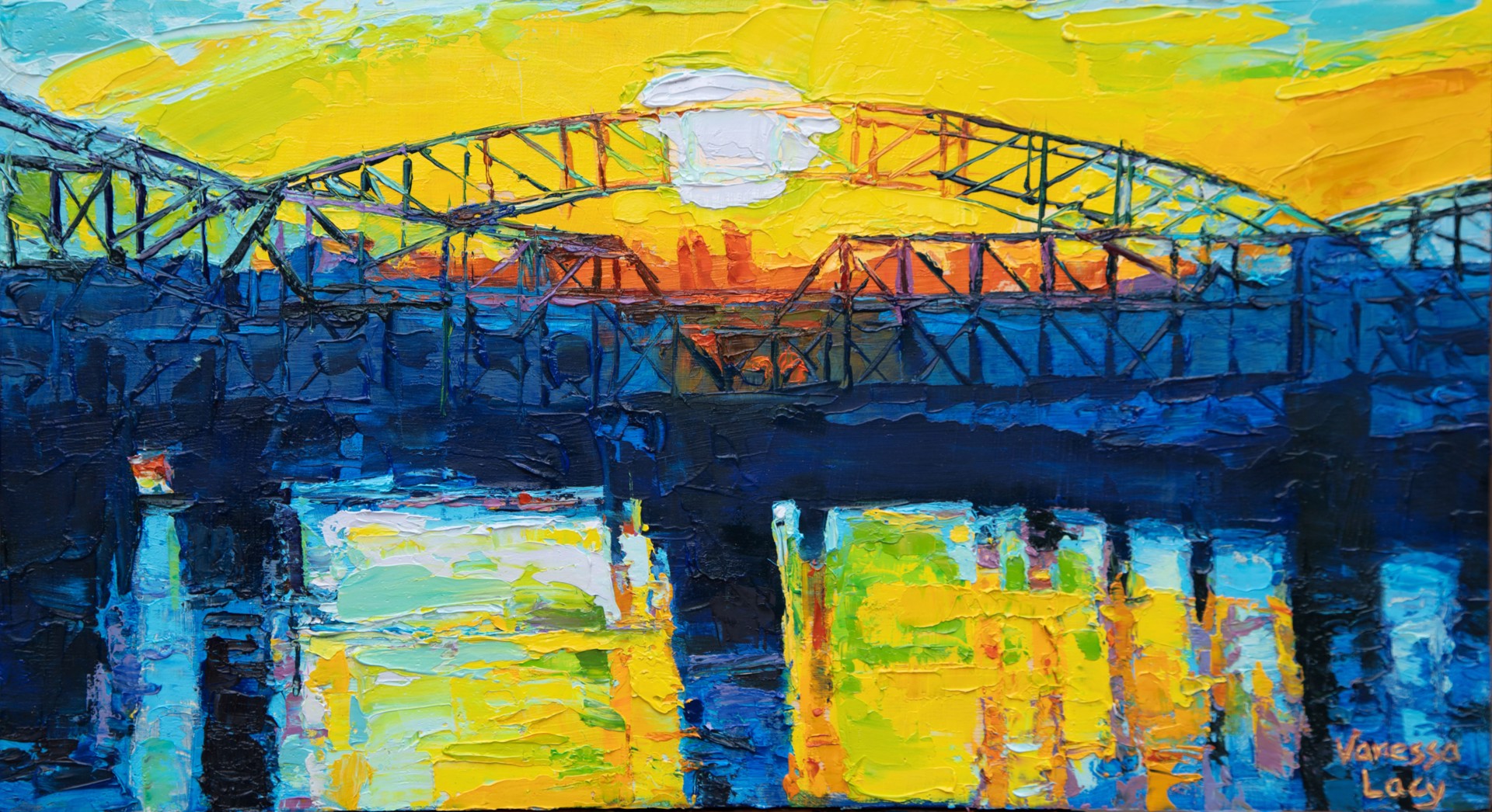 Broadway Bridge, Sunset Spectacle by Vanessa Lacy