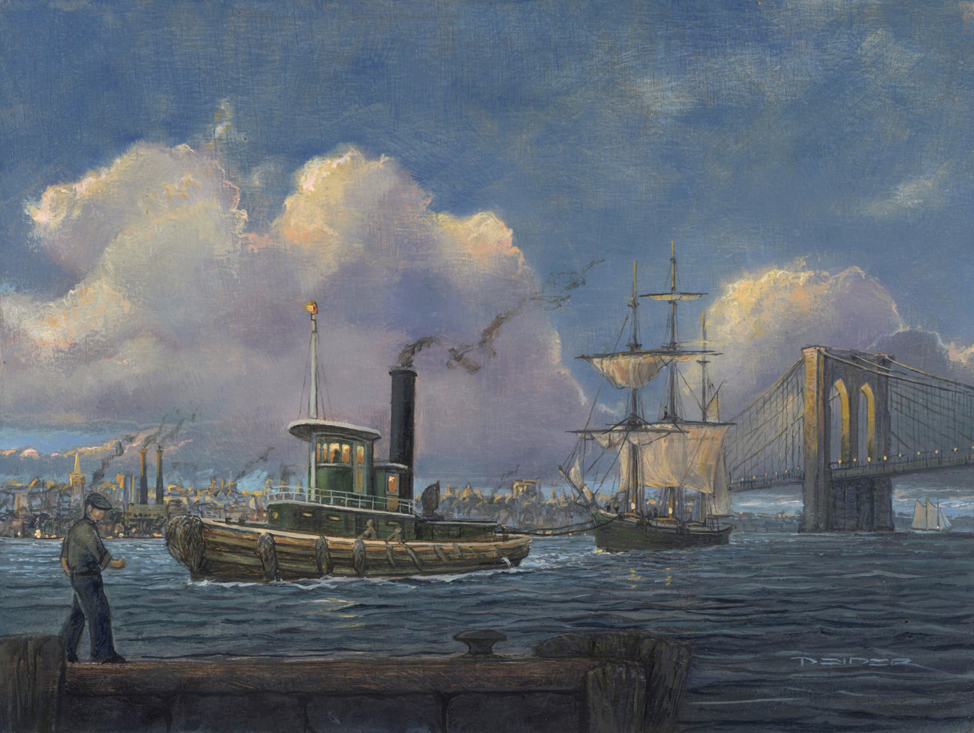 East River Tug by Doug Zider